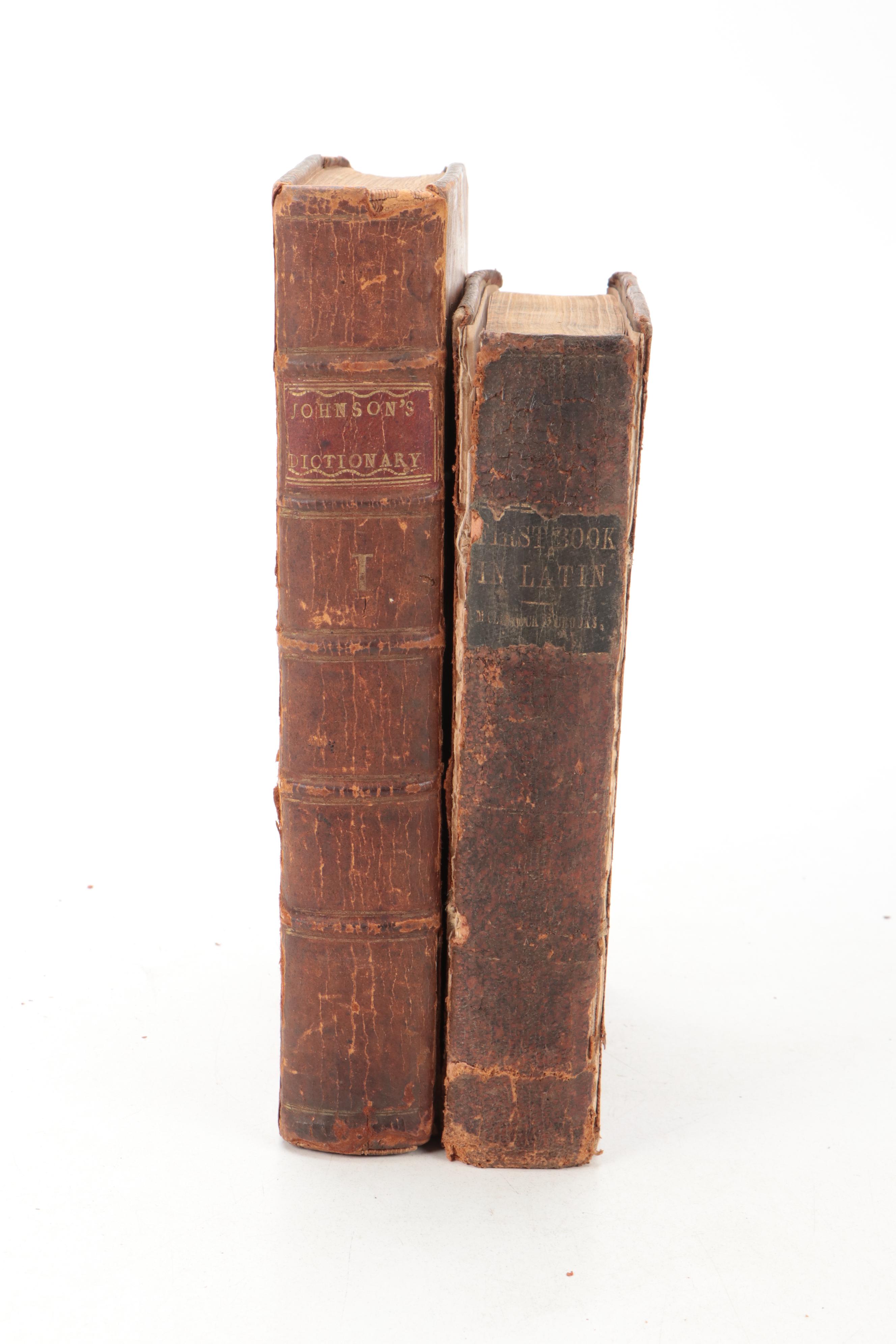 "Dictionary of the English Language" Vol. I with "A First Book in Latin"