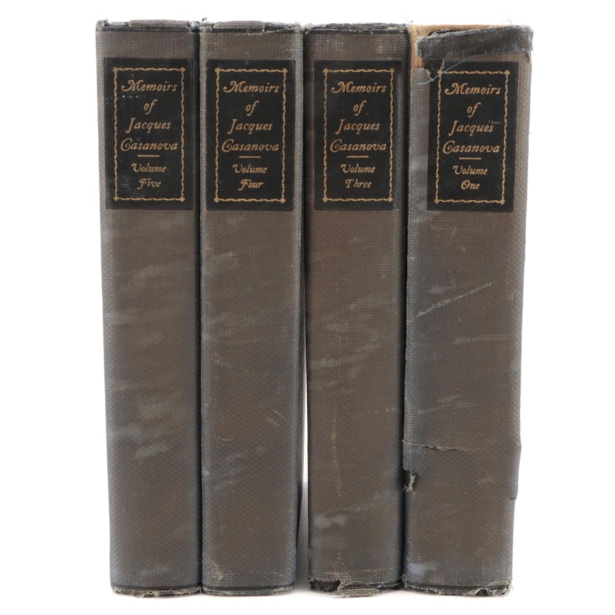 Limited Edition "Memoirs of Casanova" Four-Volume Collection, c. 1894