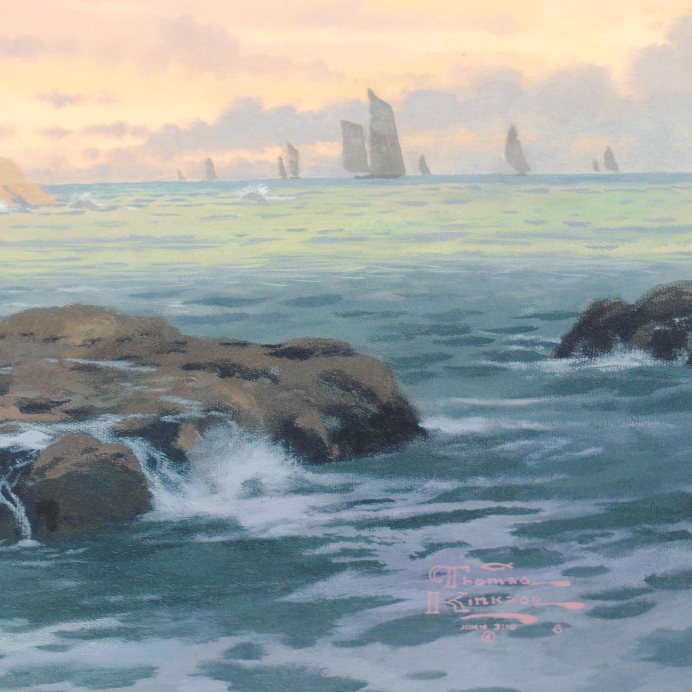 Thomas Kinkade Offset Lithographs of Lighthouse and Cottage