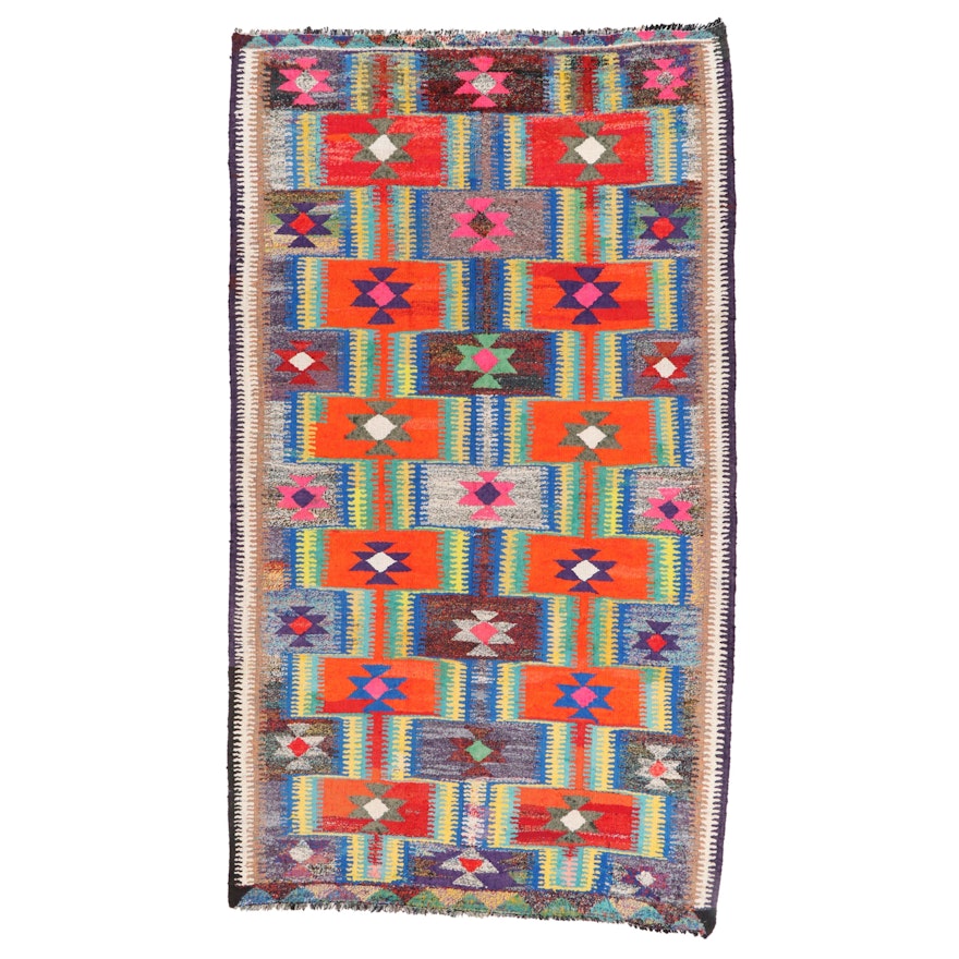 5'1 x 9' Handwoven Persian Kilim Area Rug
