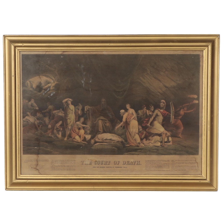 Sarony, Major & Knapp Chromolithograph After R. Peale "The Court of Death"