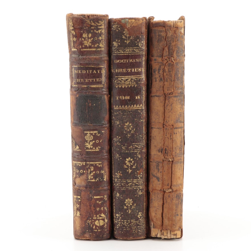 French Language "Méditations" and More Religious Books, Mid-18th Century