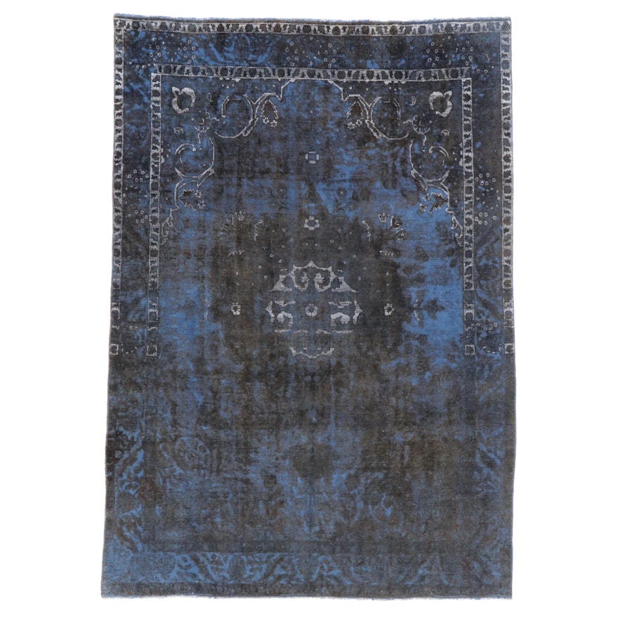 7'7 x 11' Hand-Knotted Persian Overdyed Area Rug