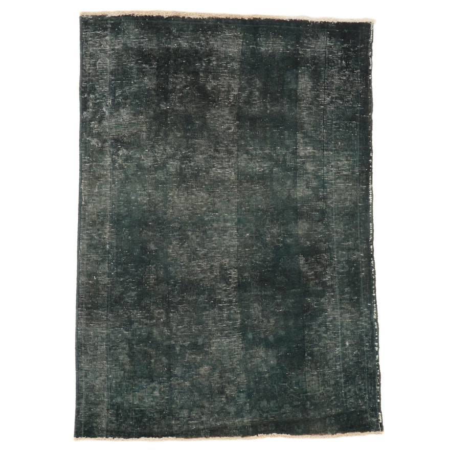 3'3 x 4'8 Hand-Knotted Persian Overdyed Accent Rug