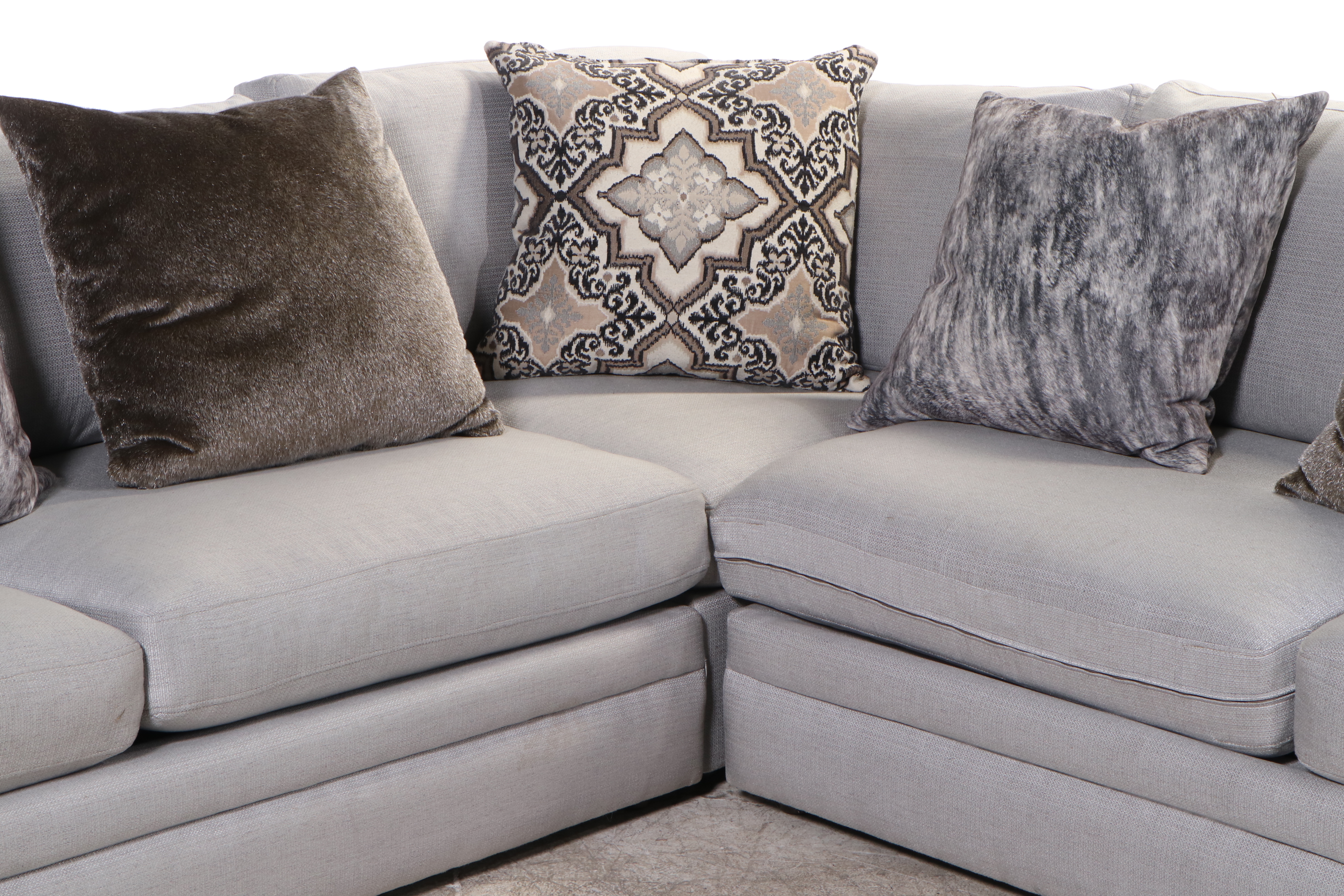 John Michael Designs "Juliet" Contemporary Upholstered 3-Piece Sectional Sofa