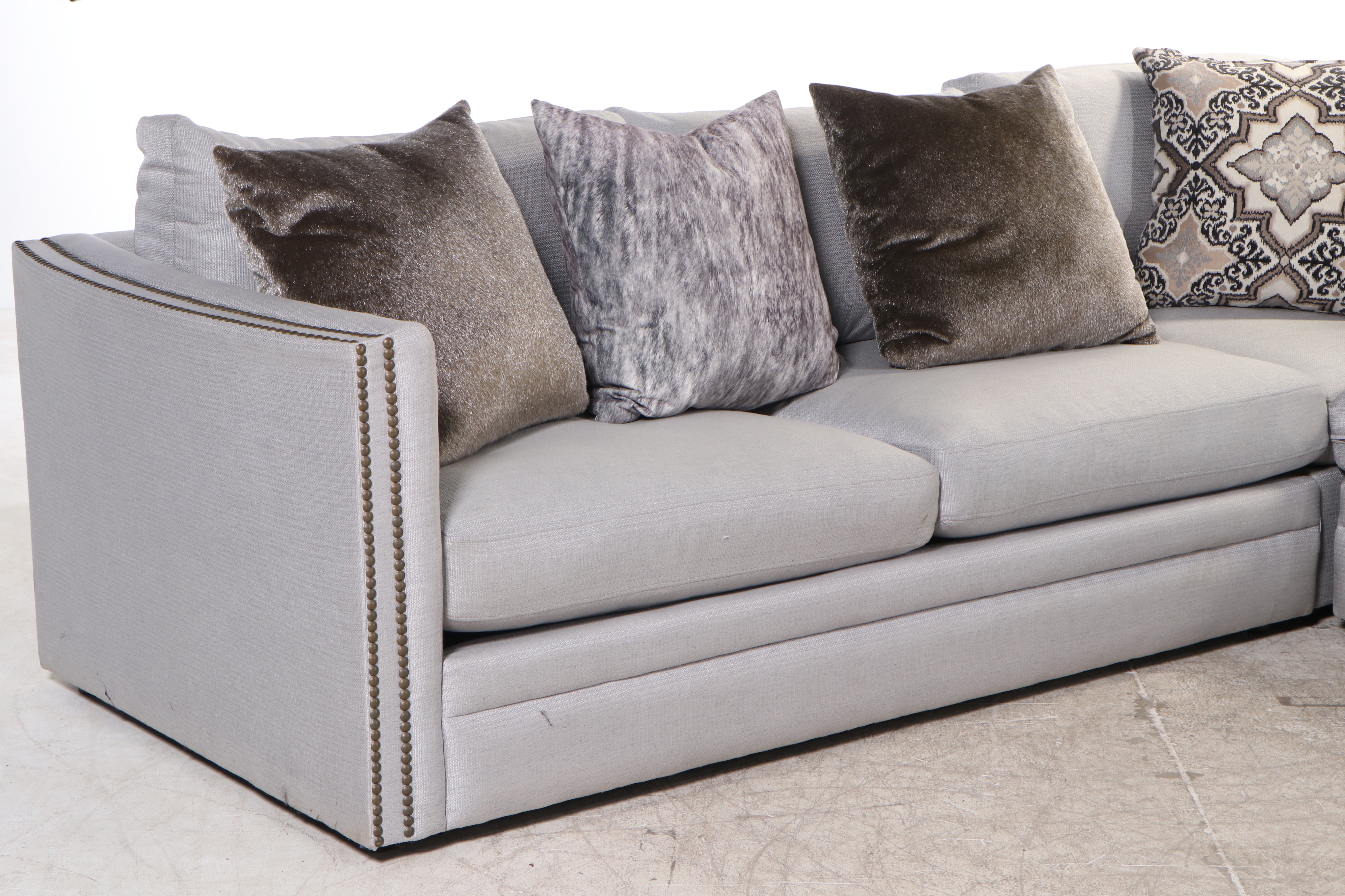 John Michael Designs "Juliet" Contemporary Upholstered 3-Piece Sectional Sofa