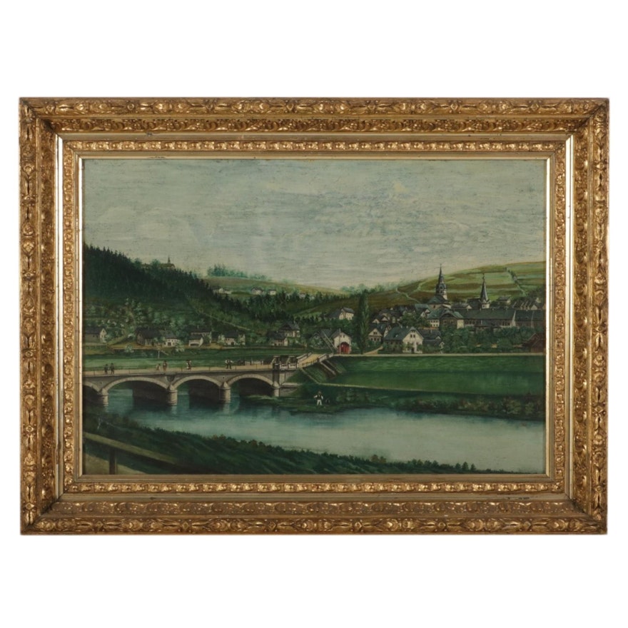 Pennsylvania Landscape Oil Painting, 19th Century