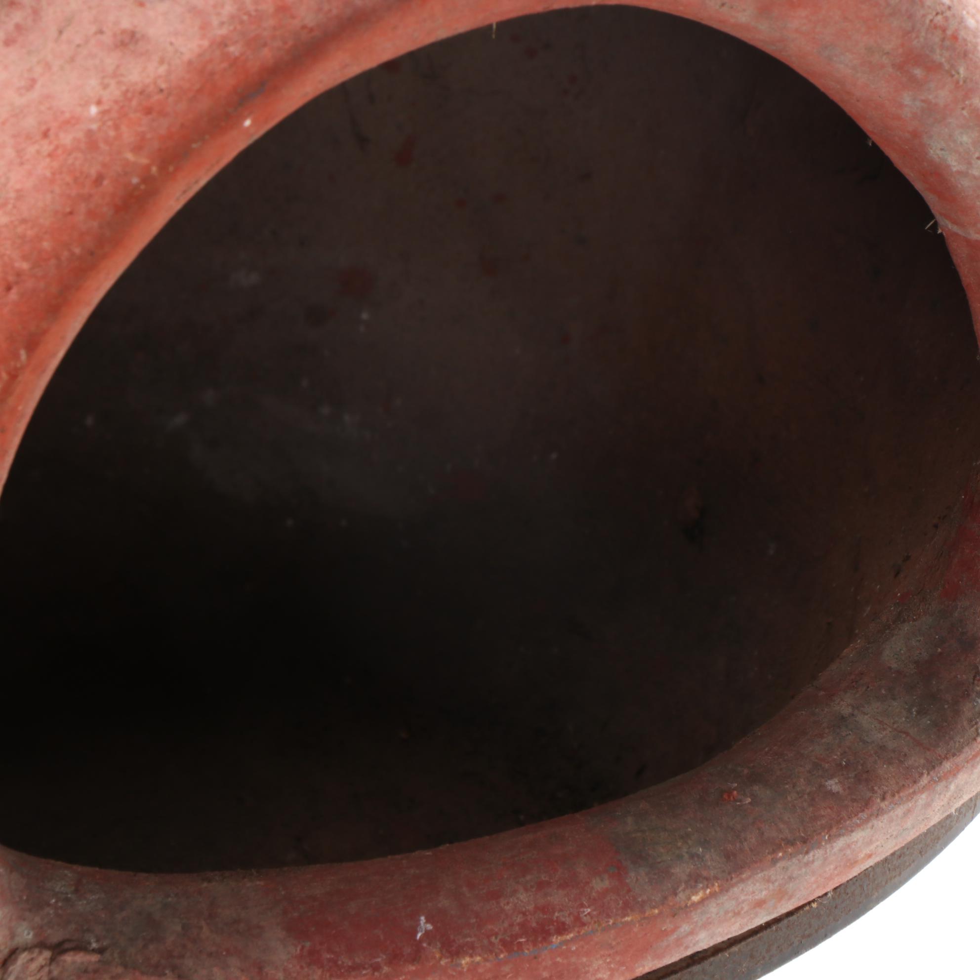 Terracotta Chiminea on Wrought Iron Stand