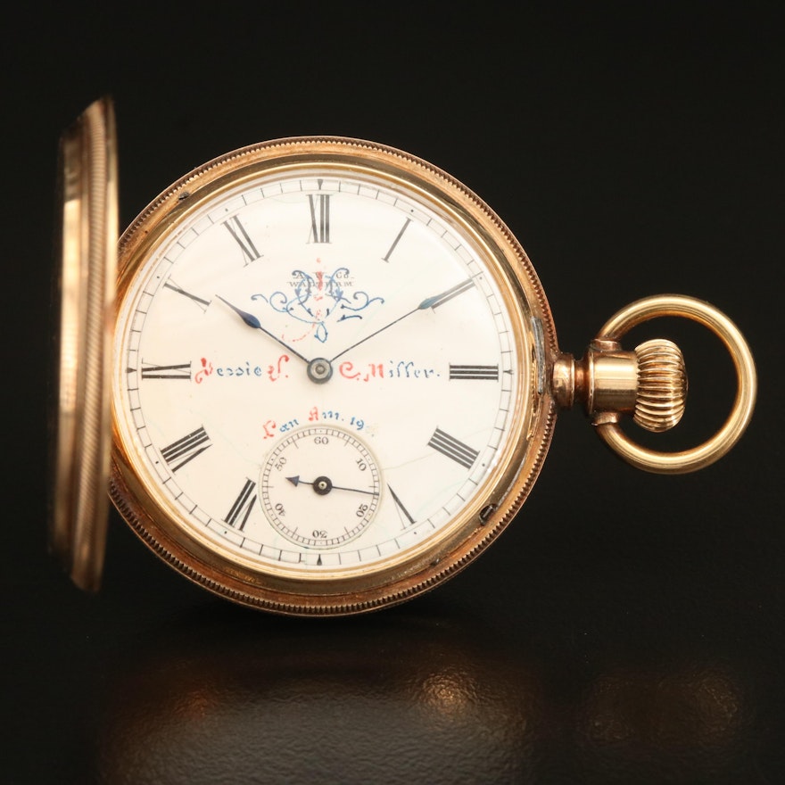 1882 Waltham 14K Size 8 Pocket Watch