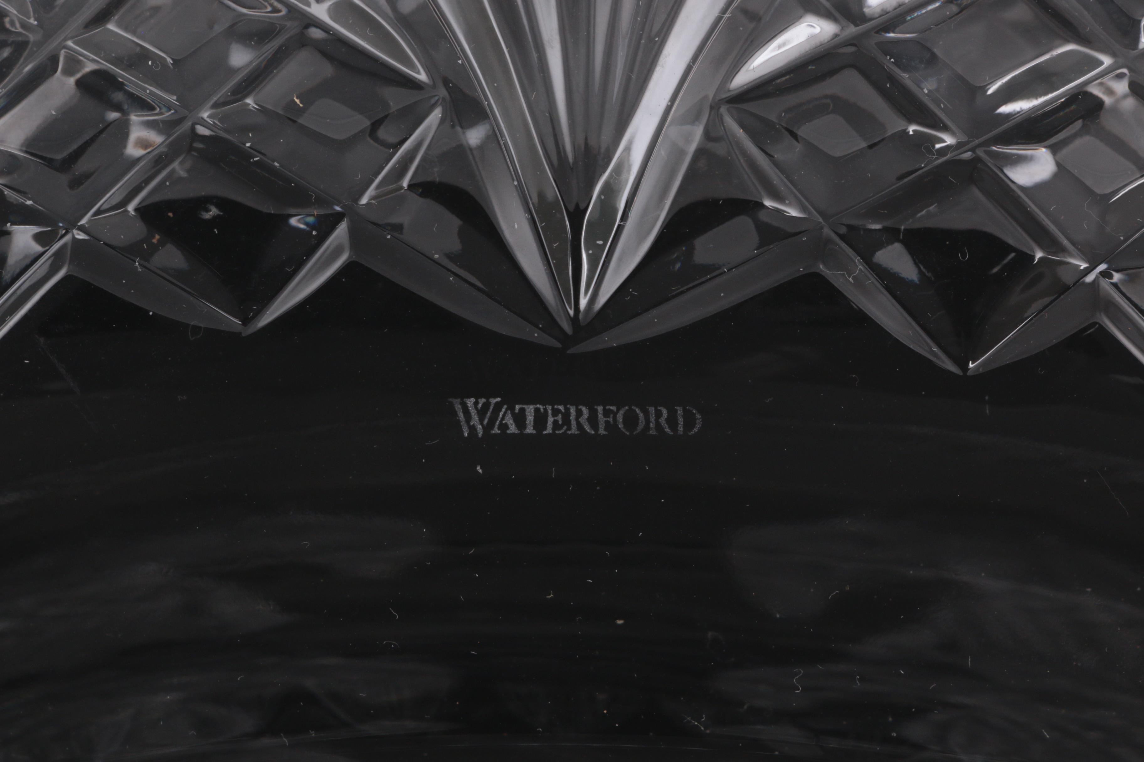 Tom Brennan for Waterford Crystal "Seahorse" Footed Bowl with Serving Tray