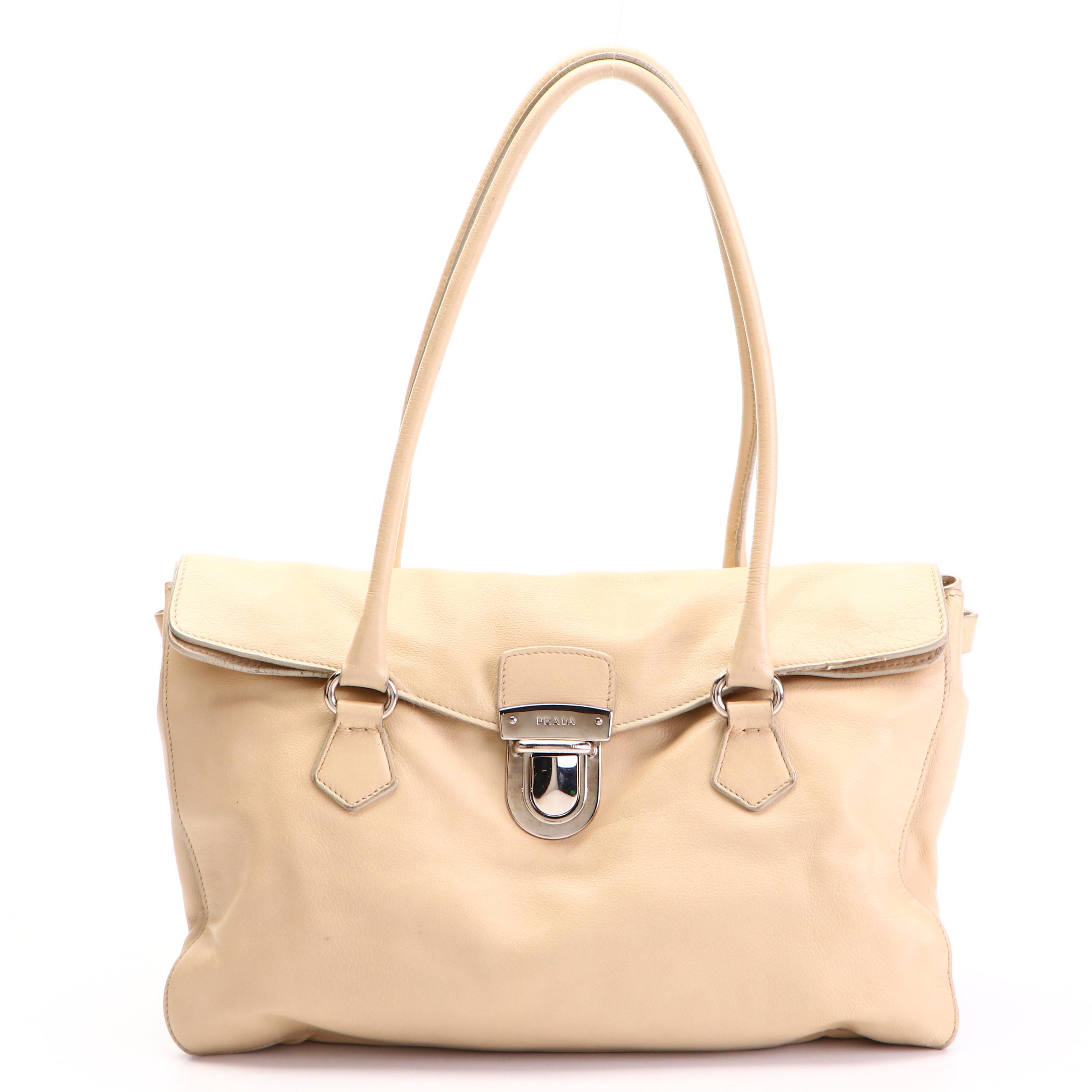 Prada Leather Fold-Over Bag