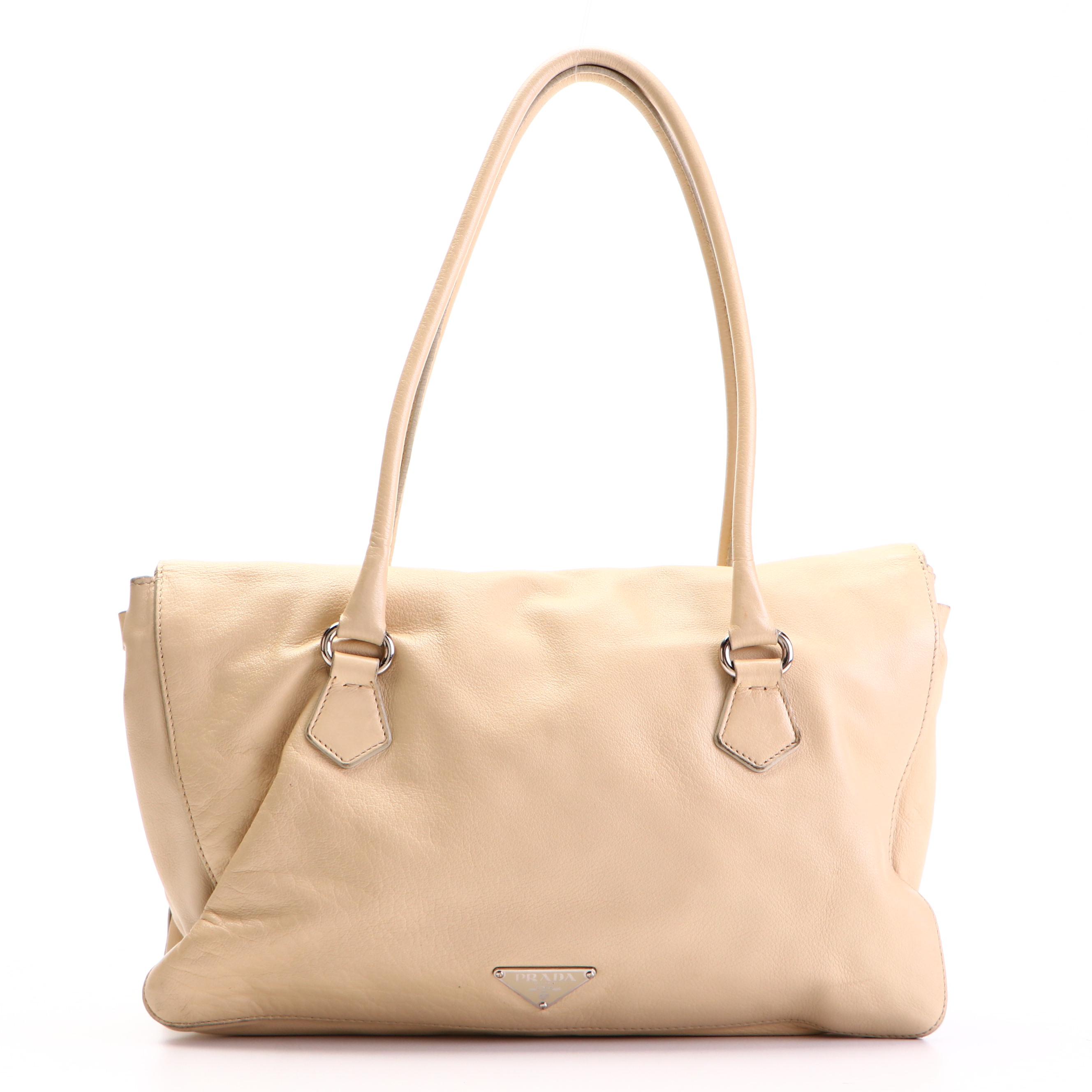 Prada Leather Fold-Over Bag