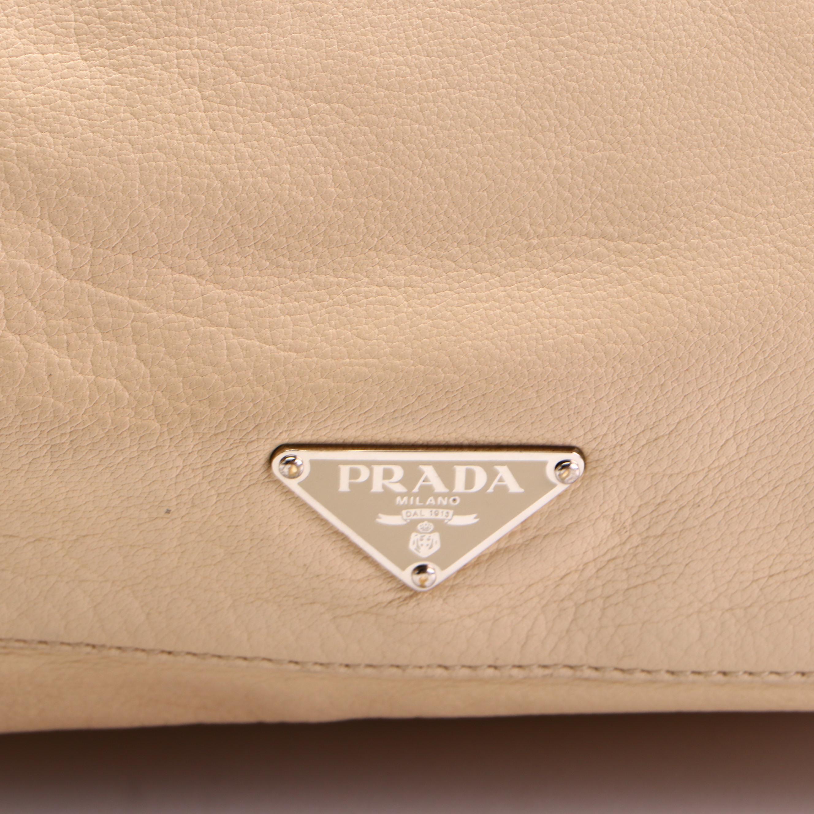 Prada Leather Fold-Over Bag