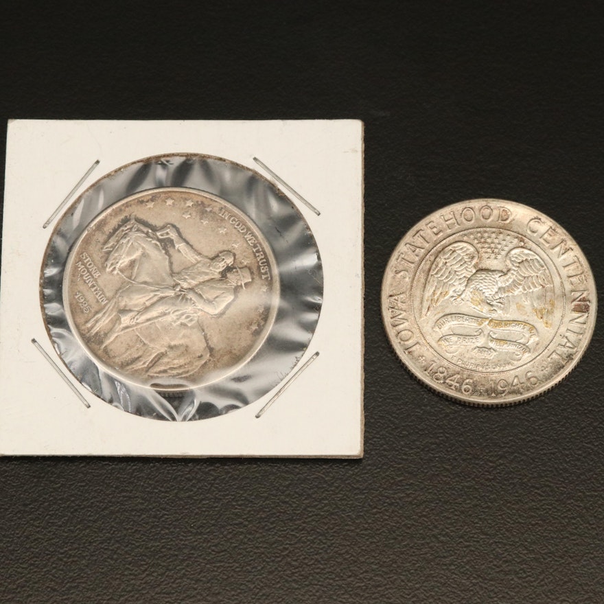 Two U.S. Commemorative Silver Half Dollar Coins