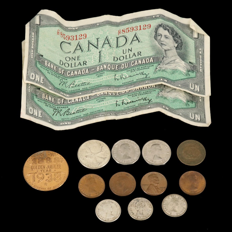 Vintage to Modern Canadian Coins and Currency