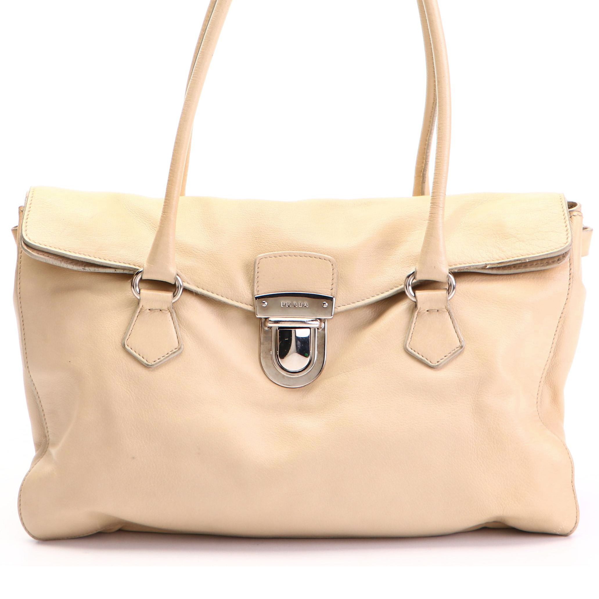 Prada Leather Fold-Over Bag