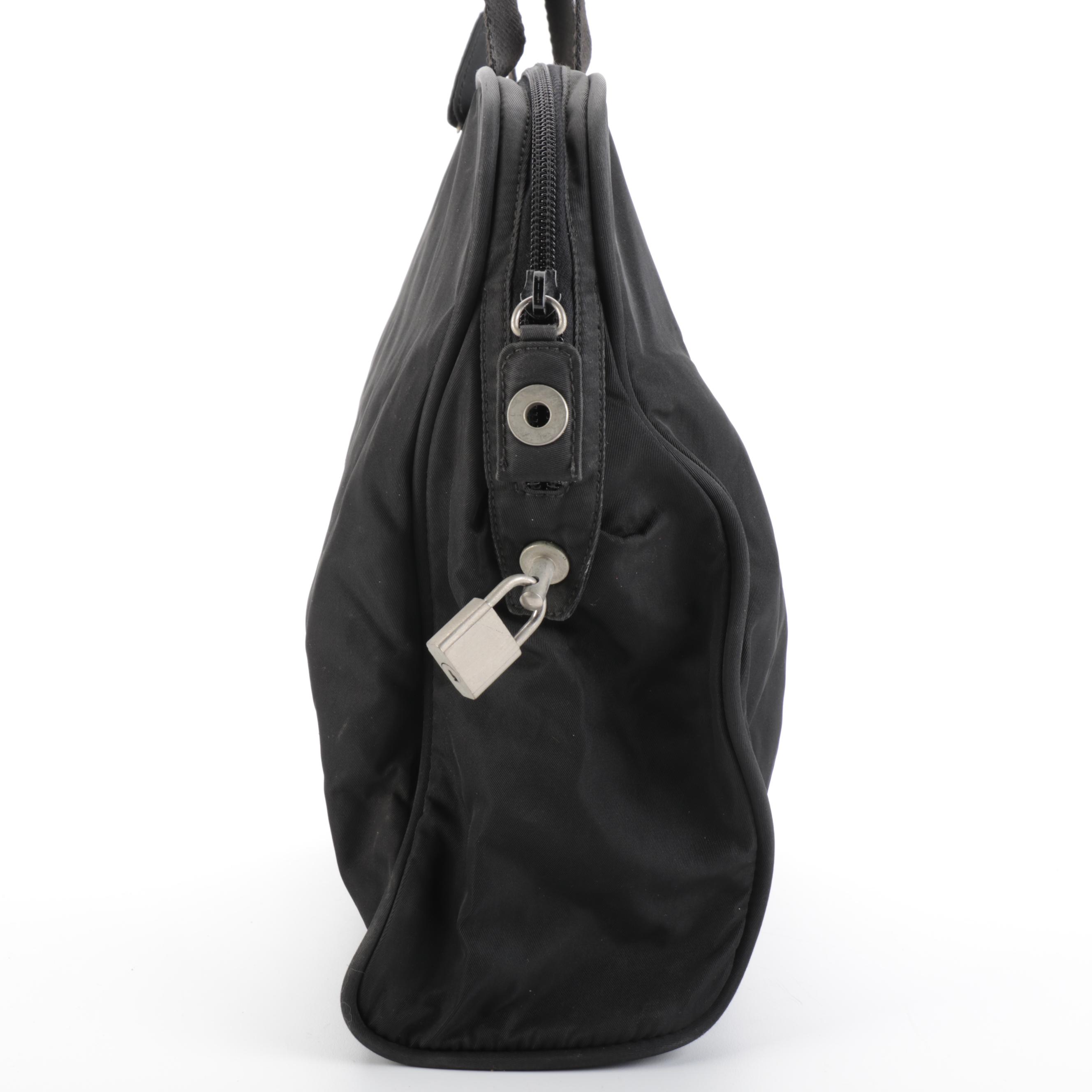 Prada Black Nylon Tessuto Handbag
