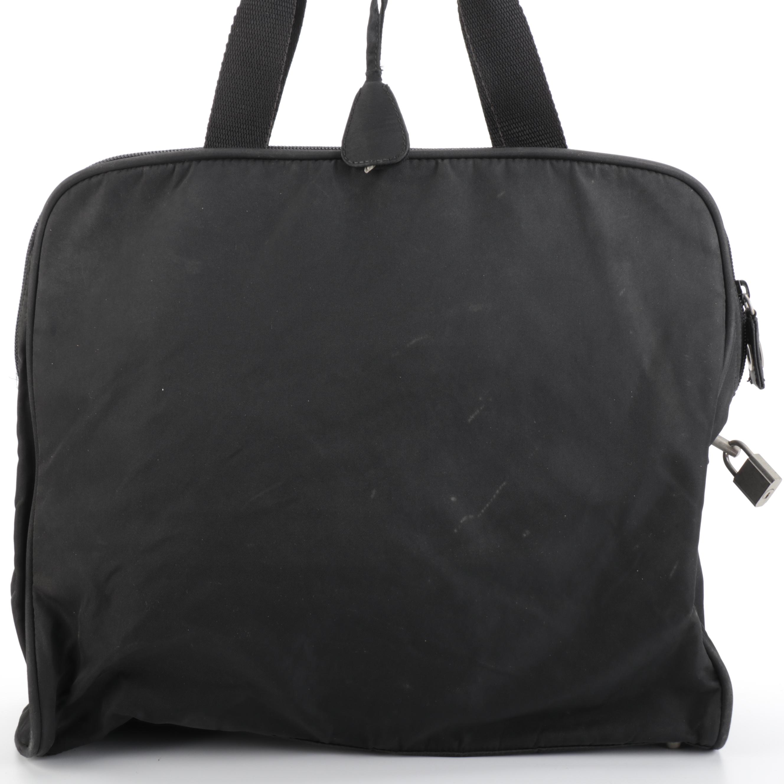 Prada Black Nylon Tessuto Handbag