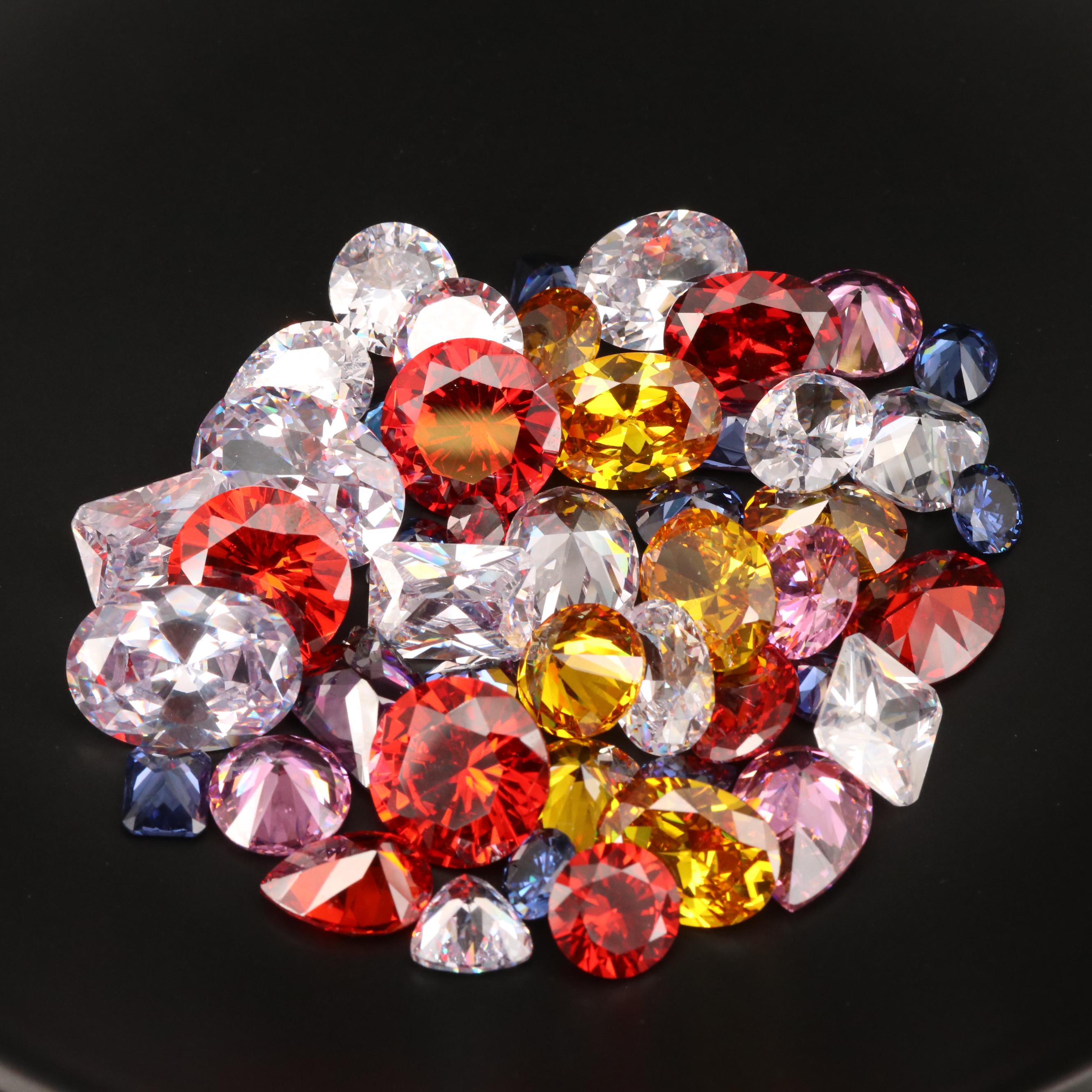 Loose Mixed Faceted Cubic Zirconia