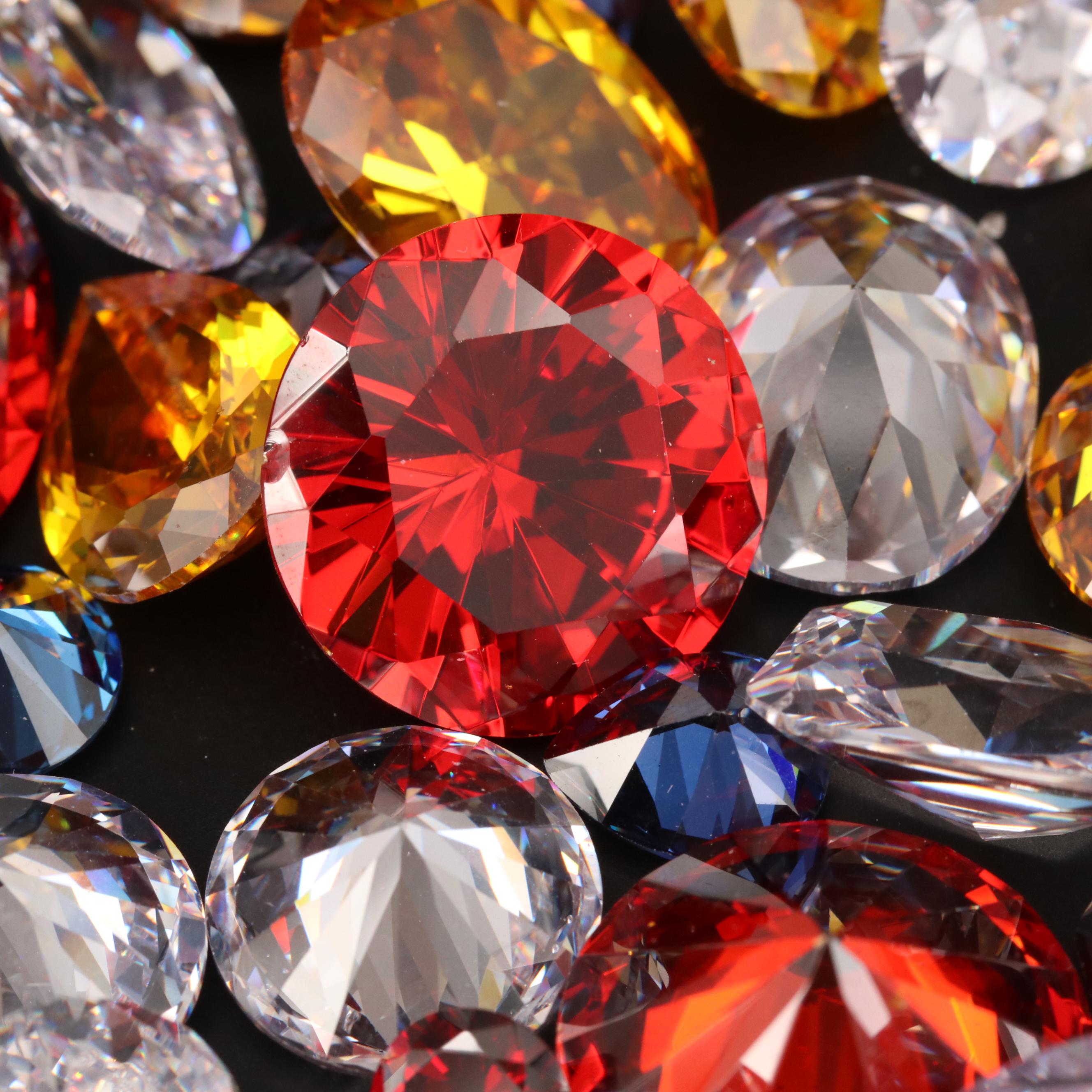 Loose Mixed Faceted Cubic Zirconia