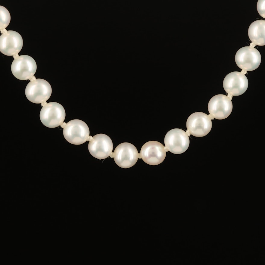 14K Pearl Collar Necklace