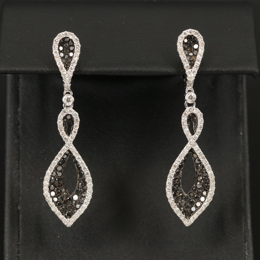 14K Diamond Twist Earrings