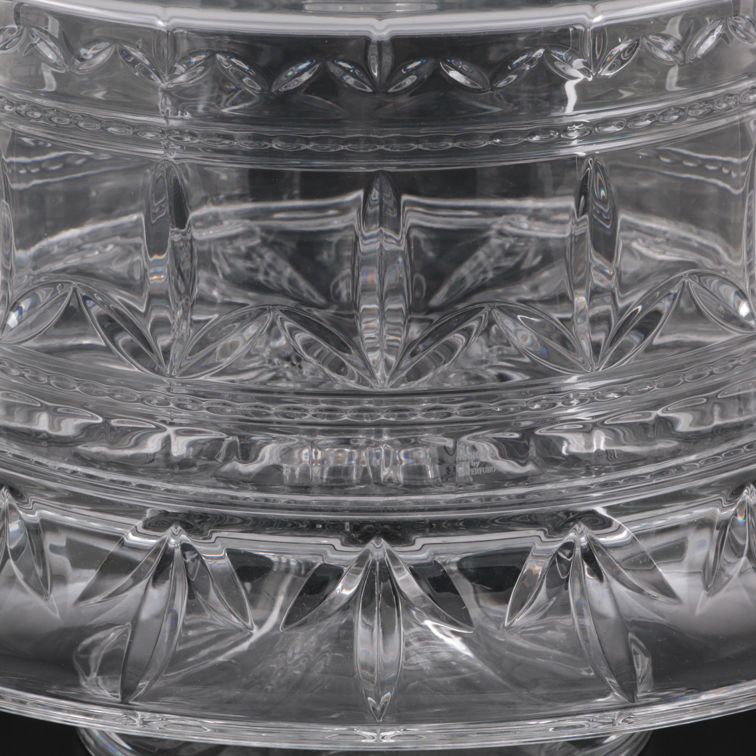 Marquis by Waterford Cut Crystal Footed Cake Stand with Lid