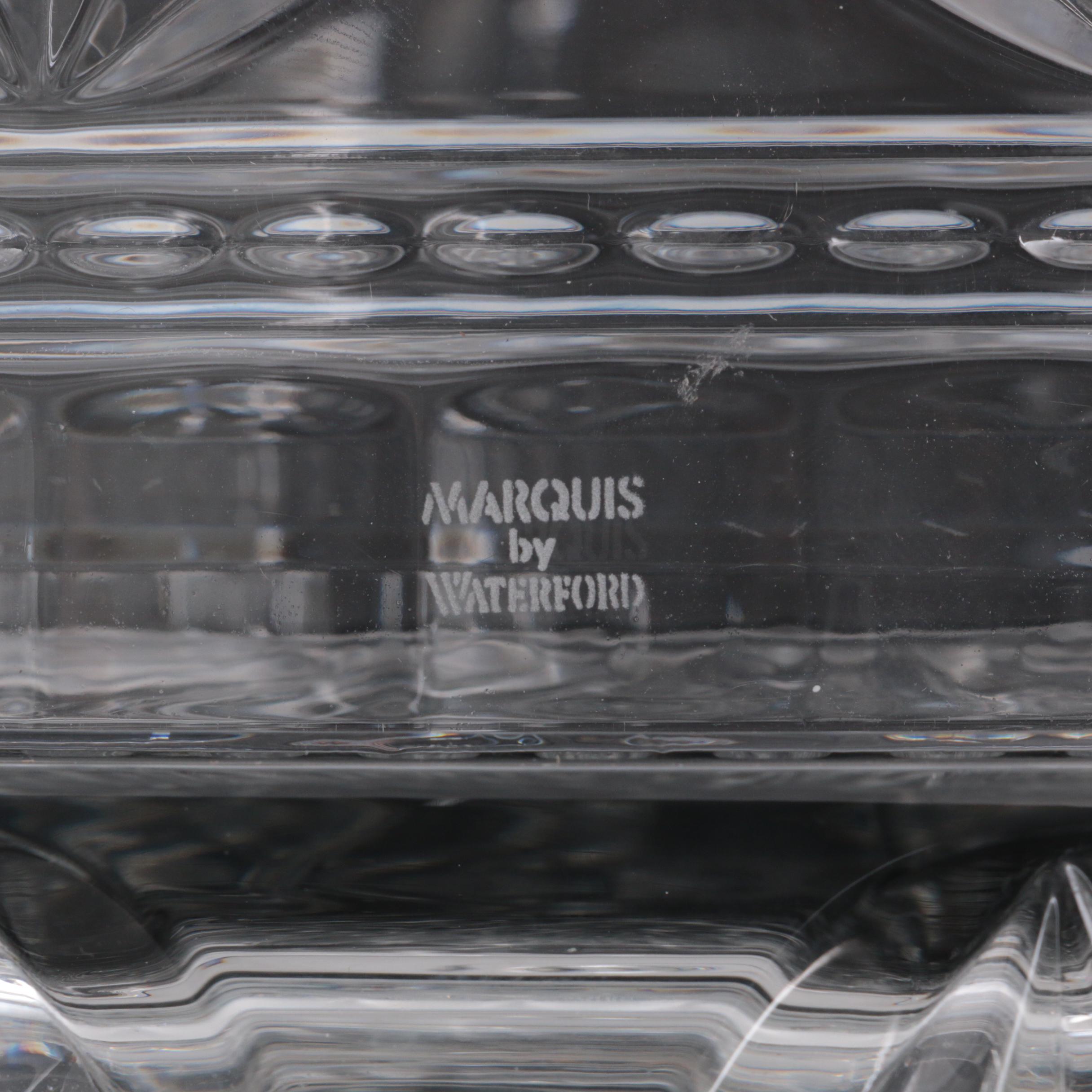 Marquis by Waterford Cut Crystal Footed Cake Stand with Lid