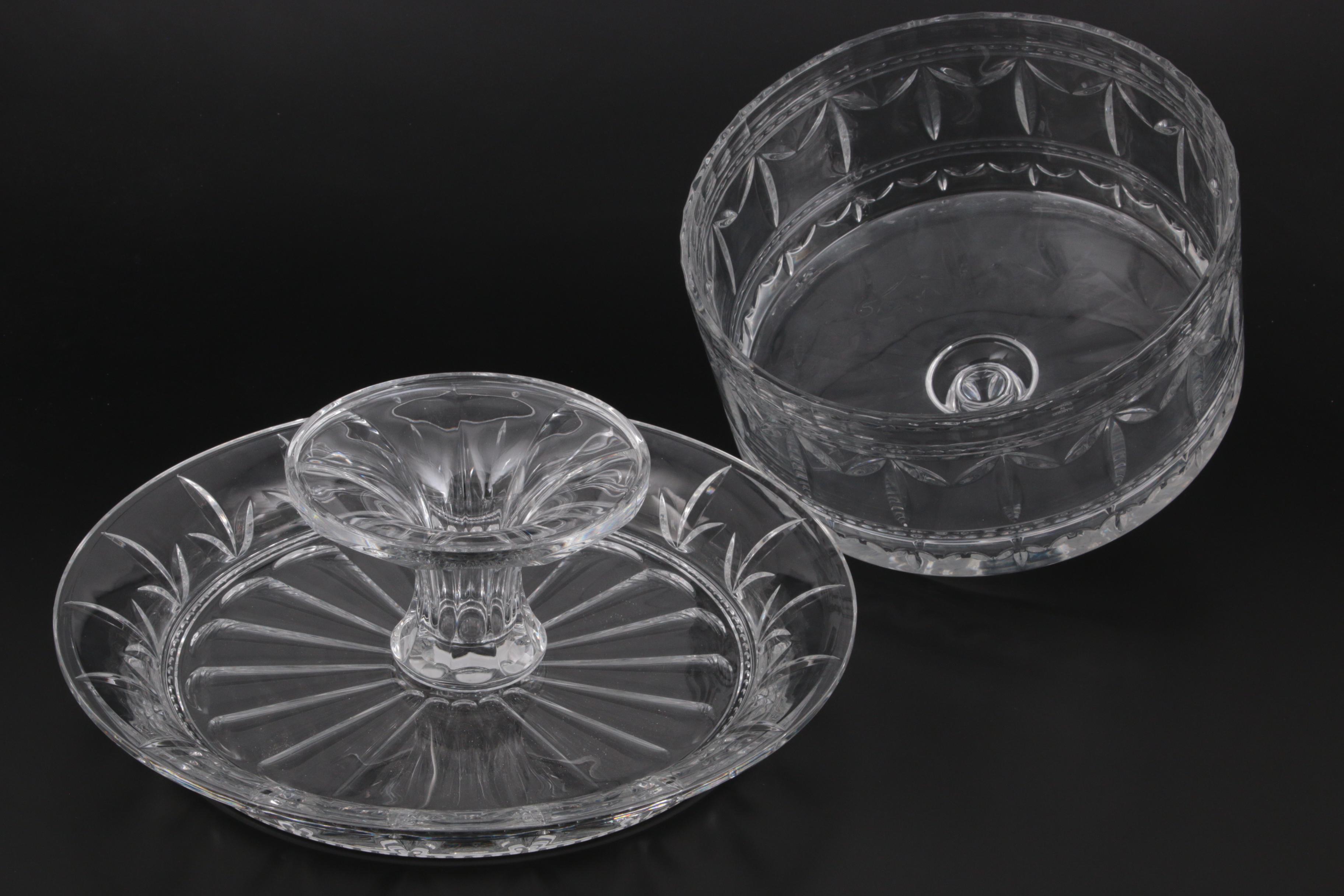 Marquis by Waterford Cut Crystal Footed Cake Stand with Lid