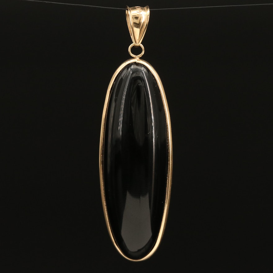 14K Black Onyx Pendant