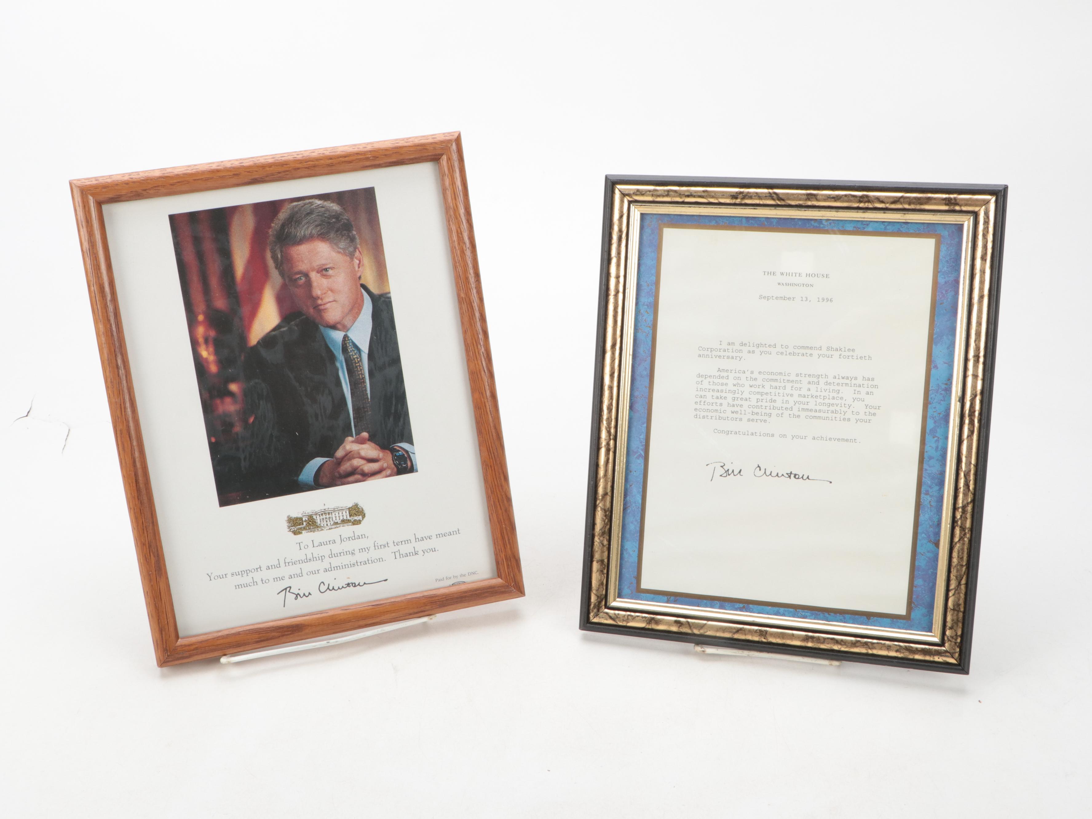President Bill Clinton Inaugural Invitation and More