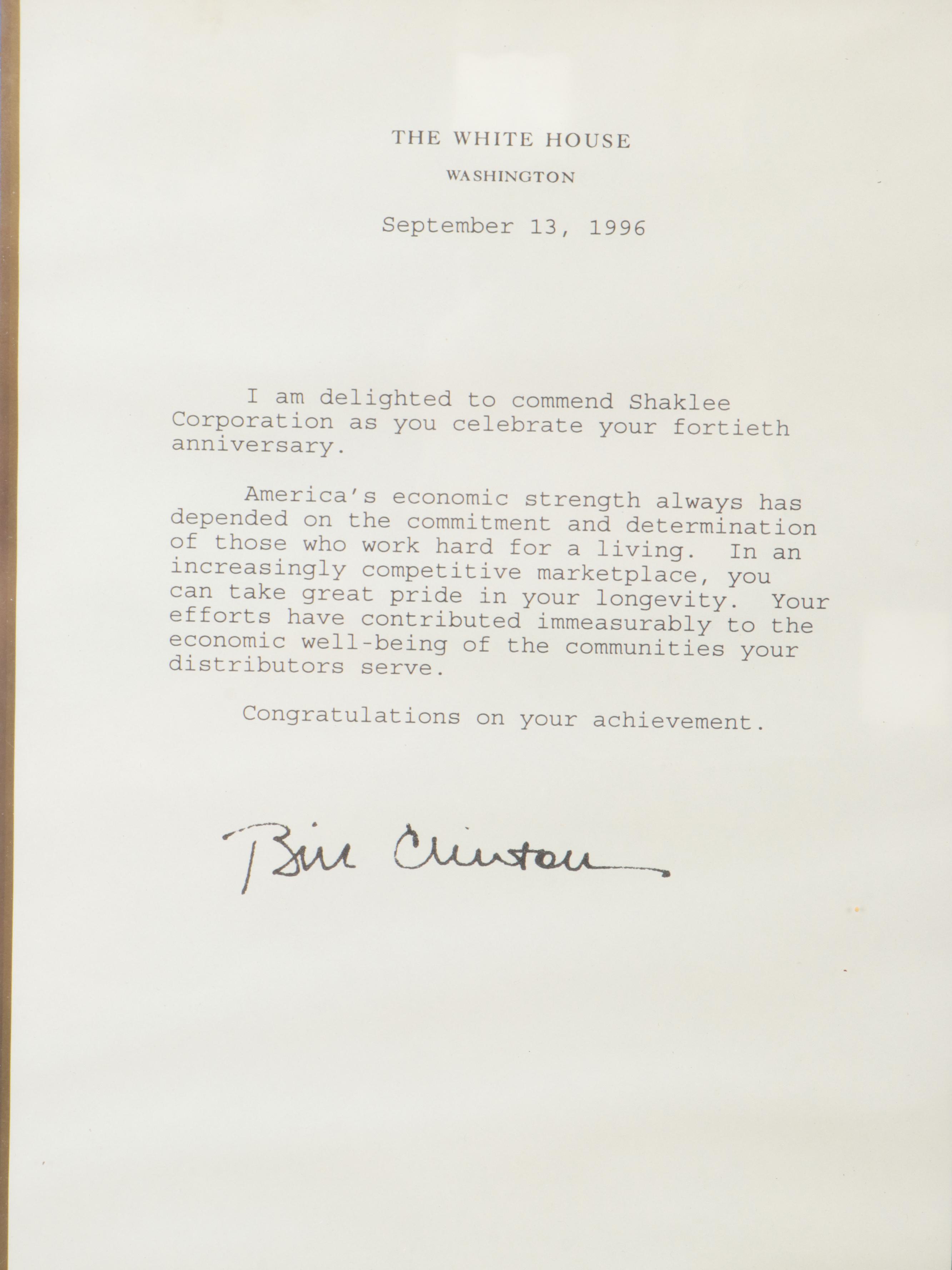 President Bill Clinton Inaugural Invitation and More