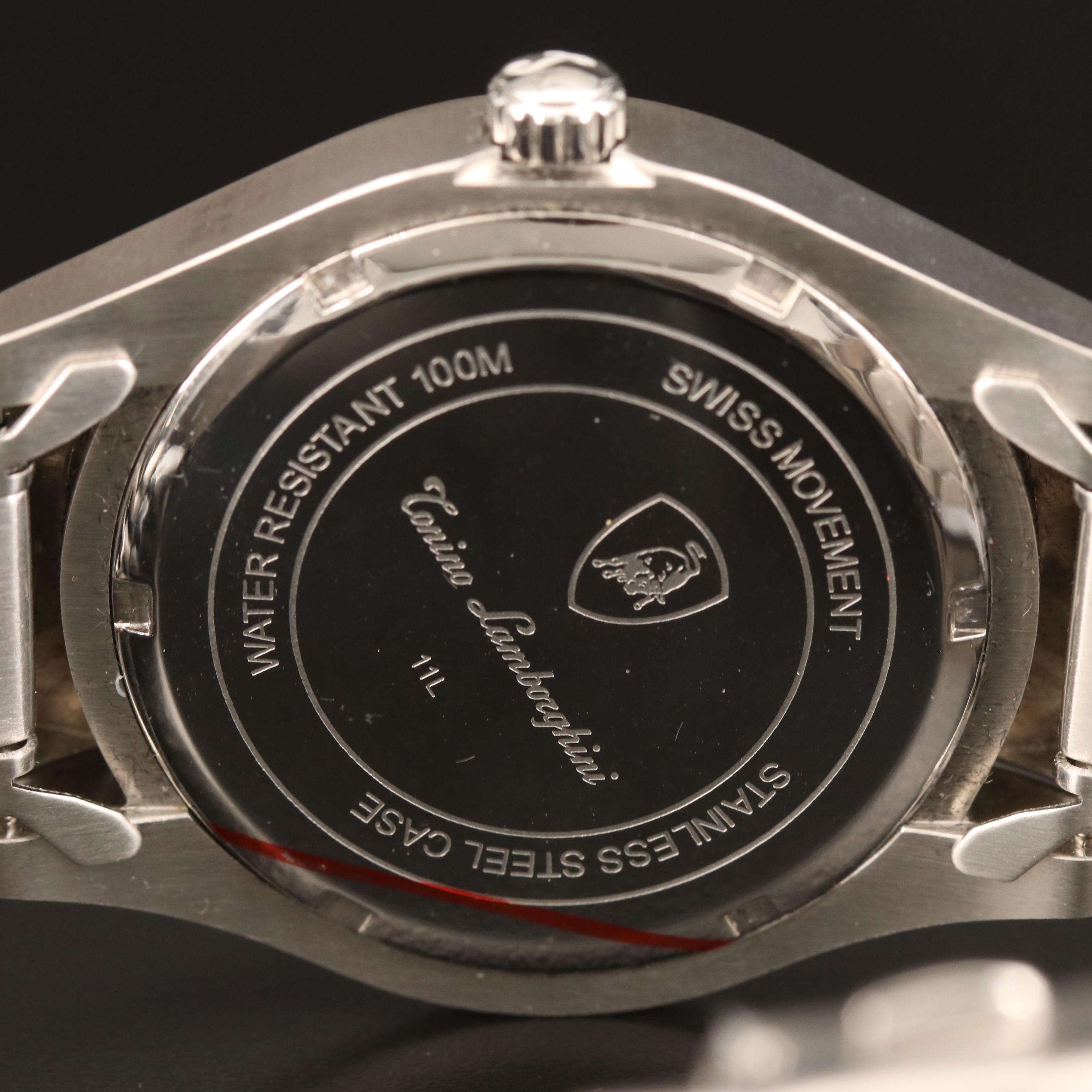 Tonino Lamborghini Stainless Steel and 18K Gold Plate Watch