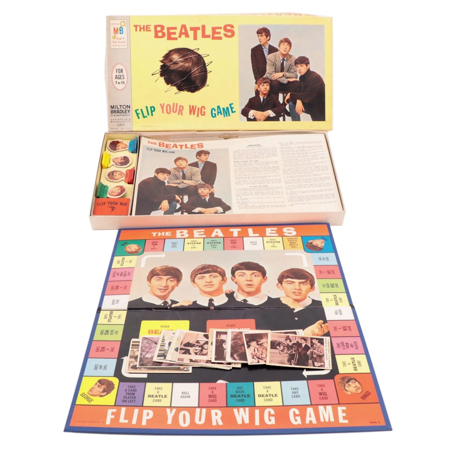 The Beatles "Flip Your Wig" Board Game, The Monkees Trading Cards, 1960s