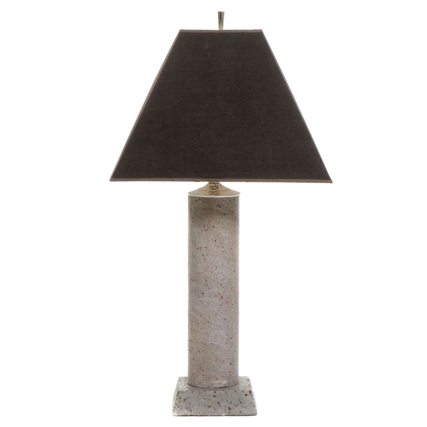 Contemporary Gray Cast Concrete Table Lamp