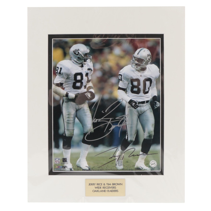 Jerry Rice & Tim Brown Signed Wide Receivers Oakland Raiders Photo Print