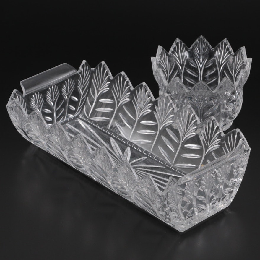 Marquis by Waterford Crystal Bread Basket and Butter Bowl