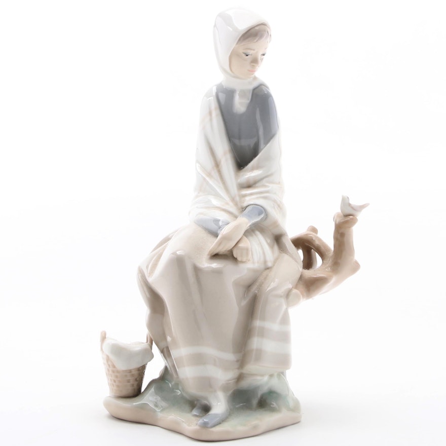 Lladró "Shepherdess" Porcelain Figurine, 1971–1974