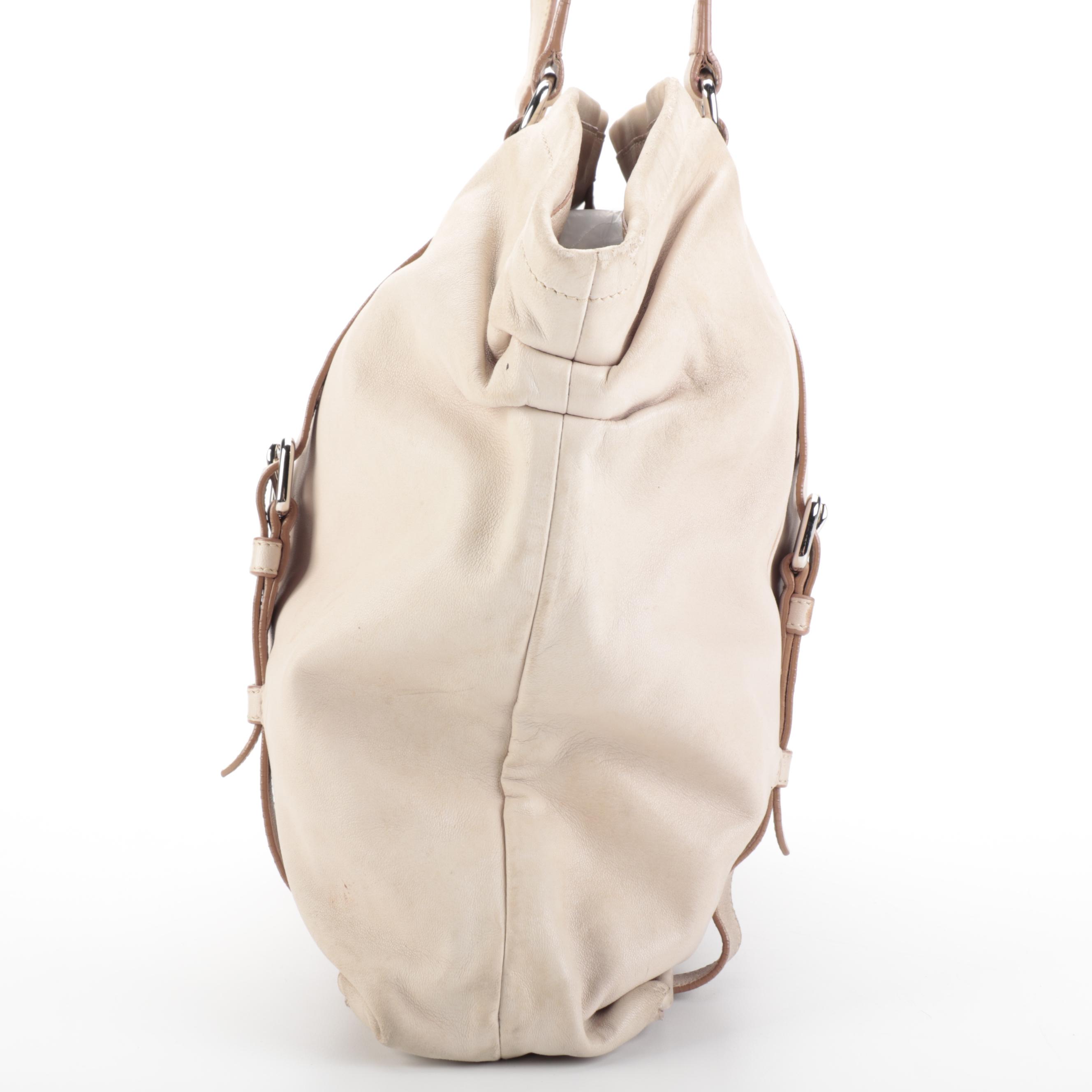 Prada Shoulder Tote Bag in Soft Nappa Leather