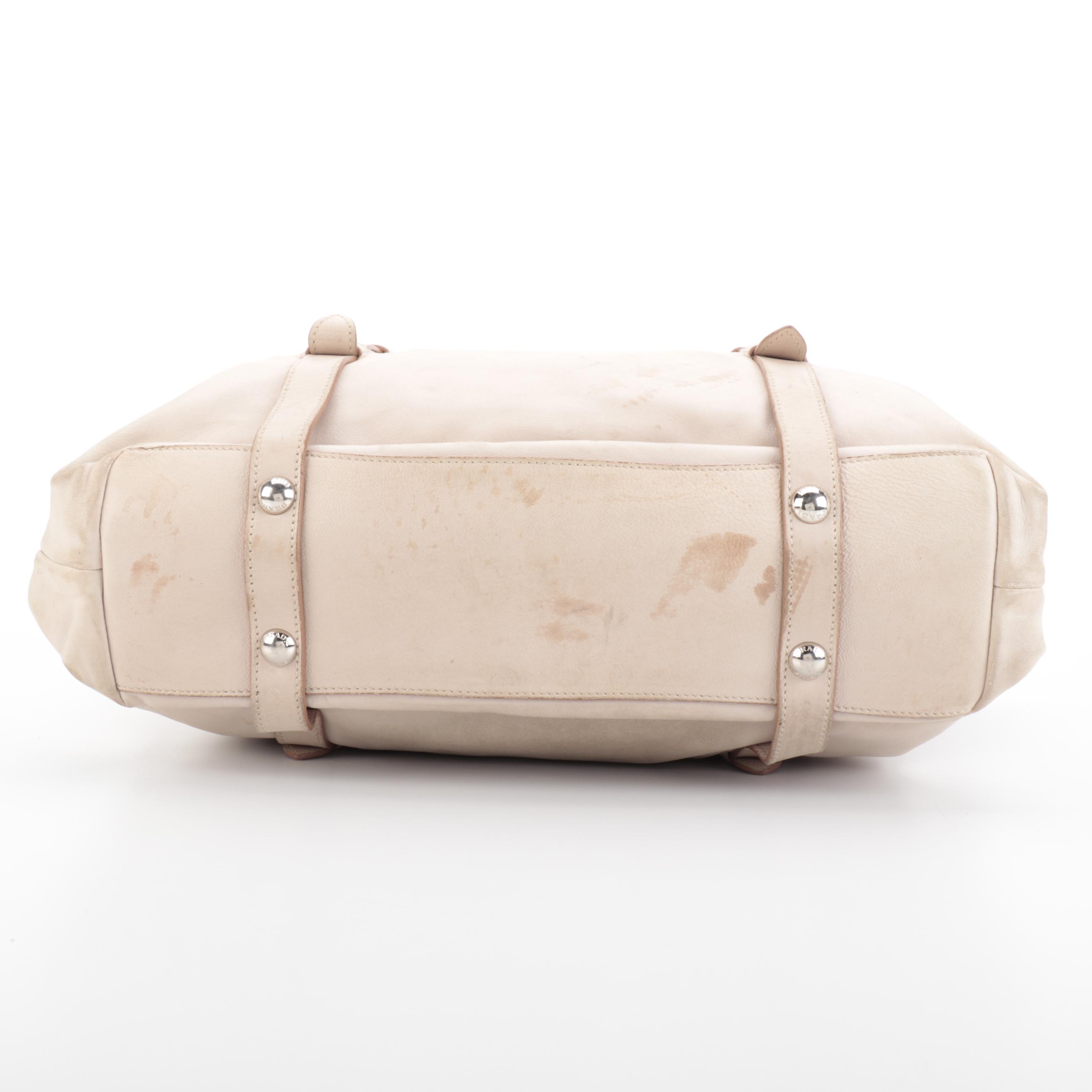 Prada Shoulder Tote Bag in Soft Nappa Leather