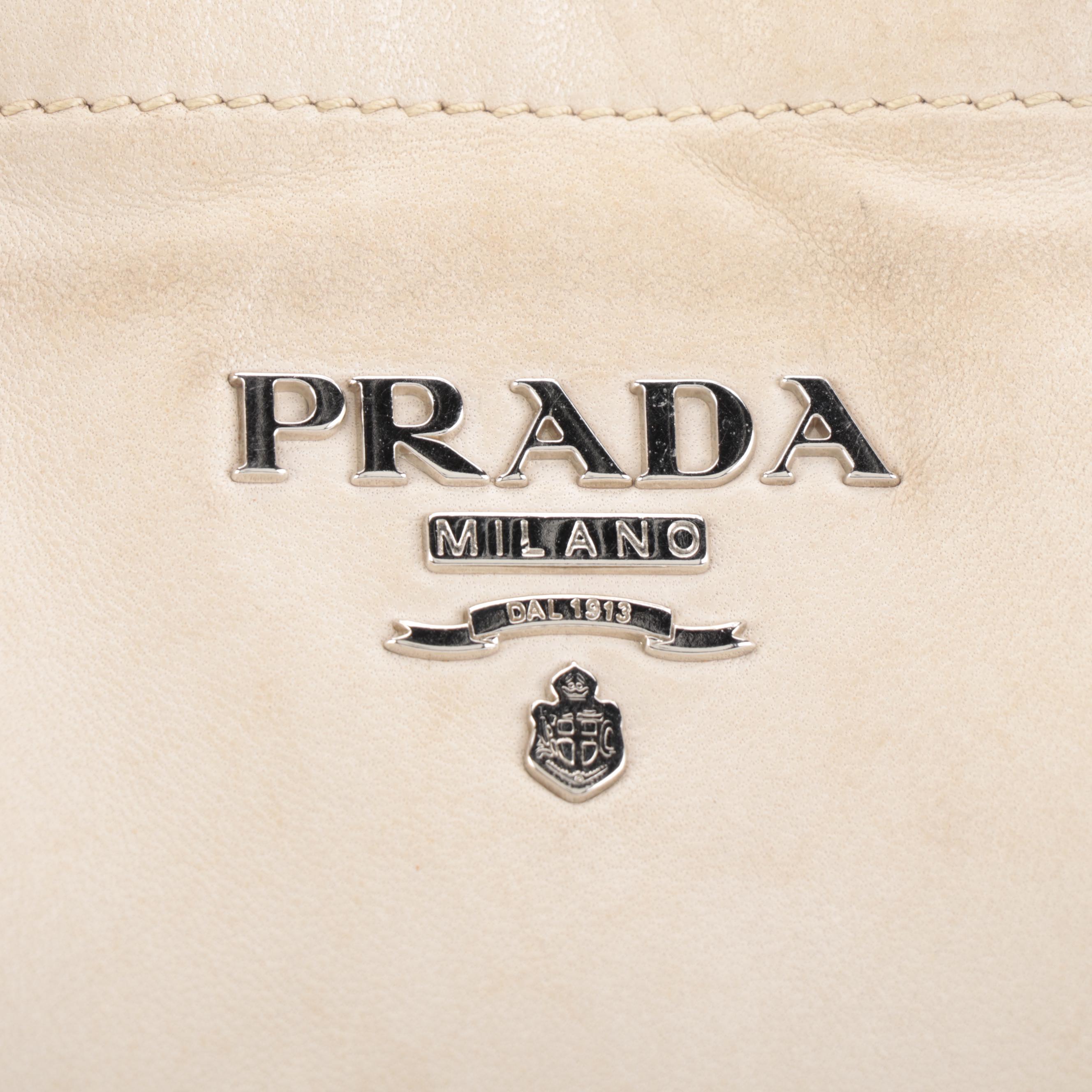Prada Shoulder Tote Bag in Soft Nappa Leather