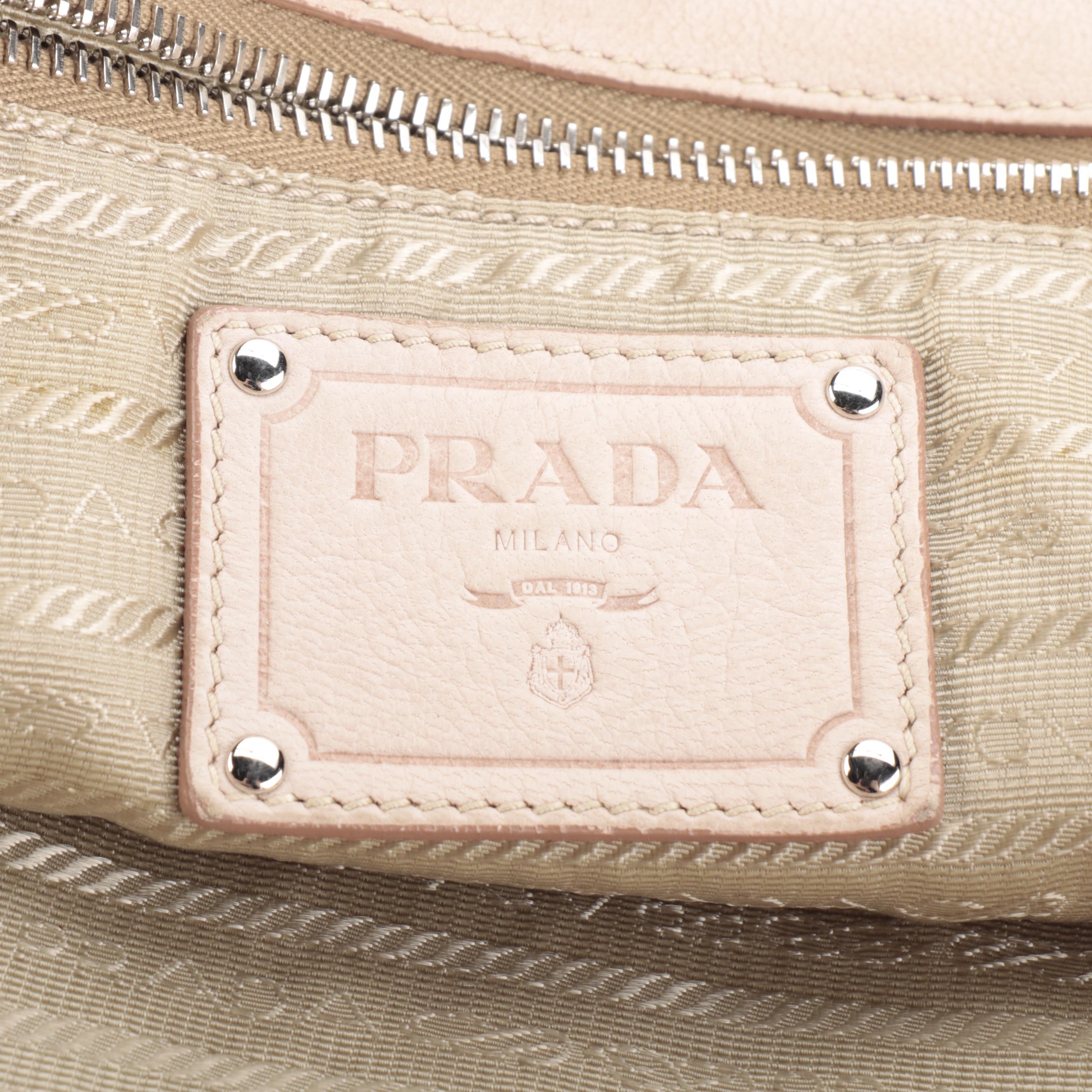 Prada Shoulder Tote Bag in Soft Nappa Leather
