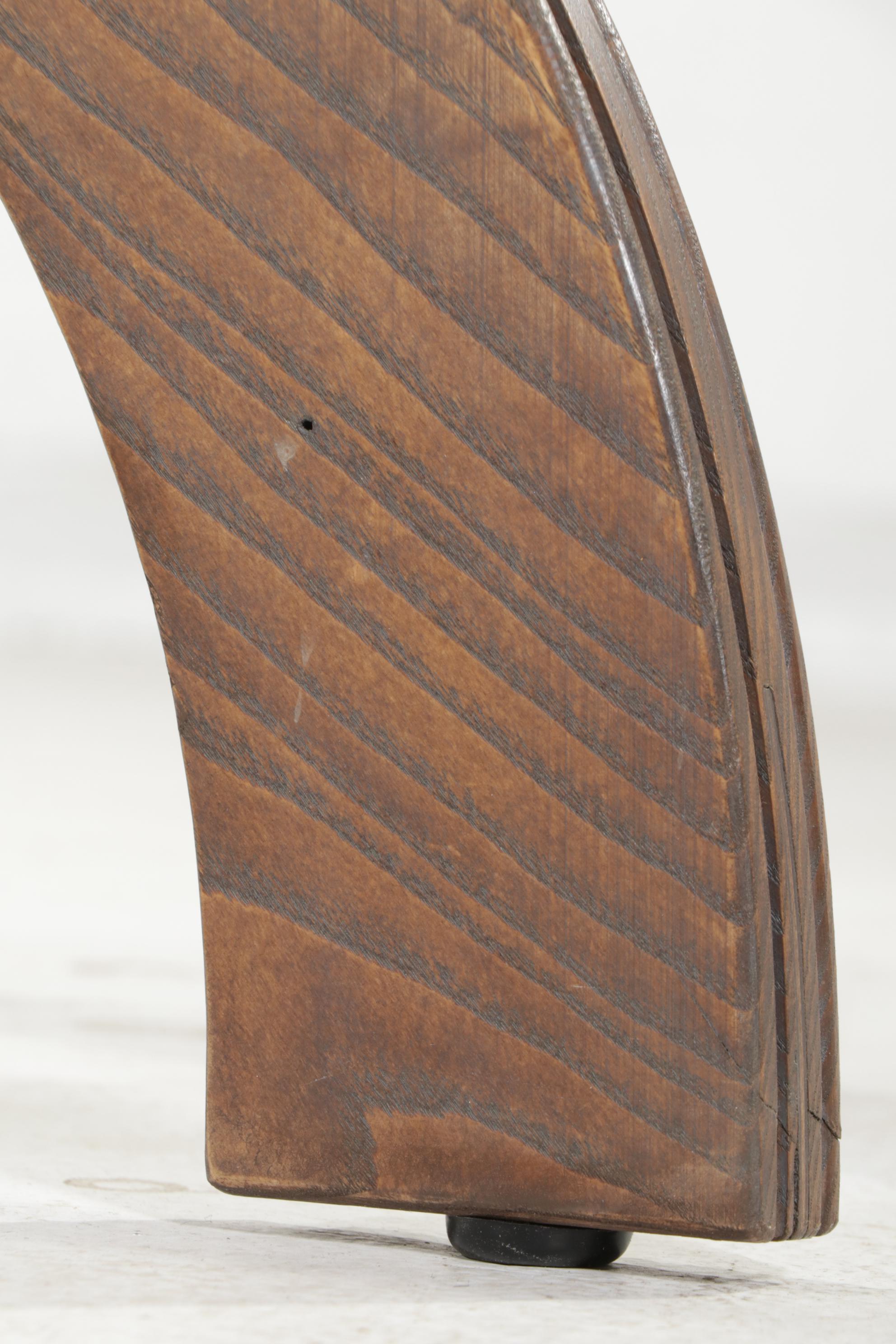 910 Castings Dining Table with Cast Cream Colored Concrete on a Stained Ash Base