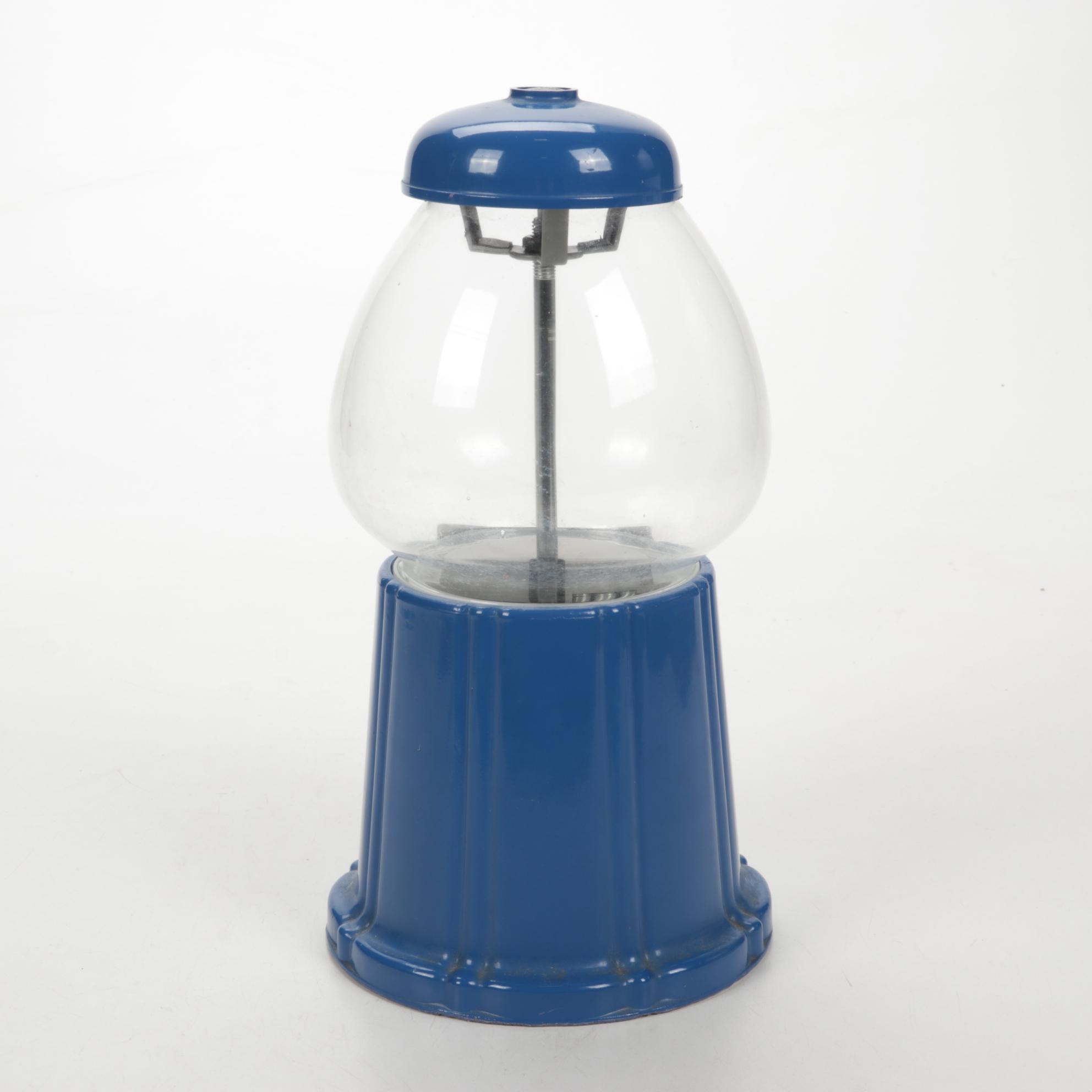 Cast Metal and Glass Table Top Gumball Machine