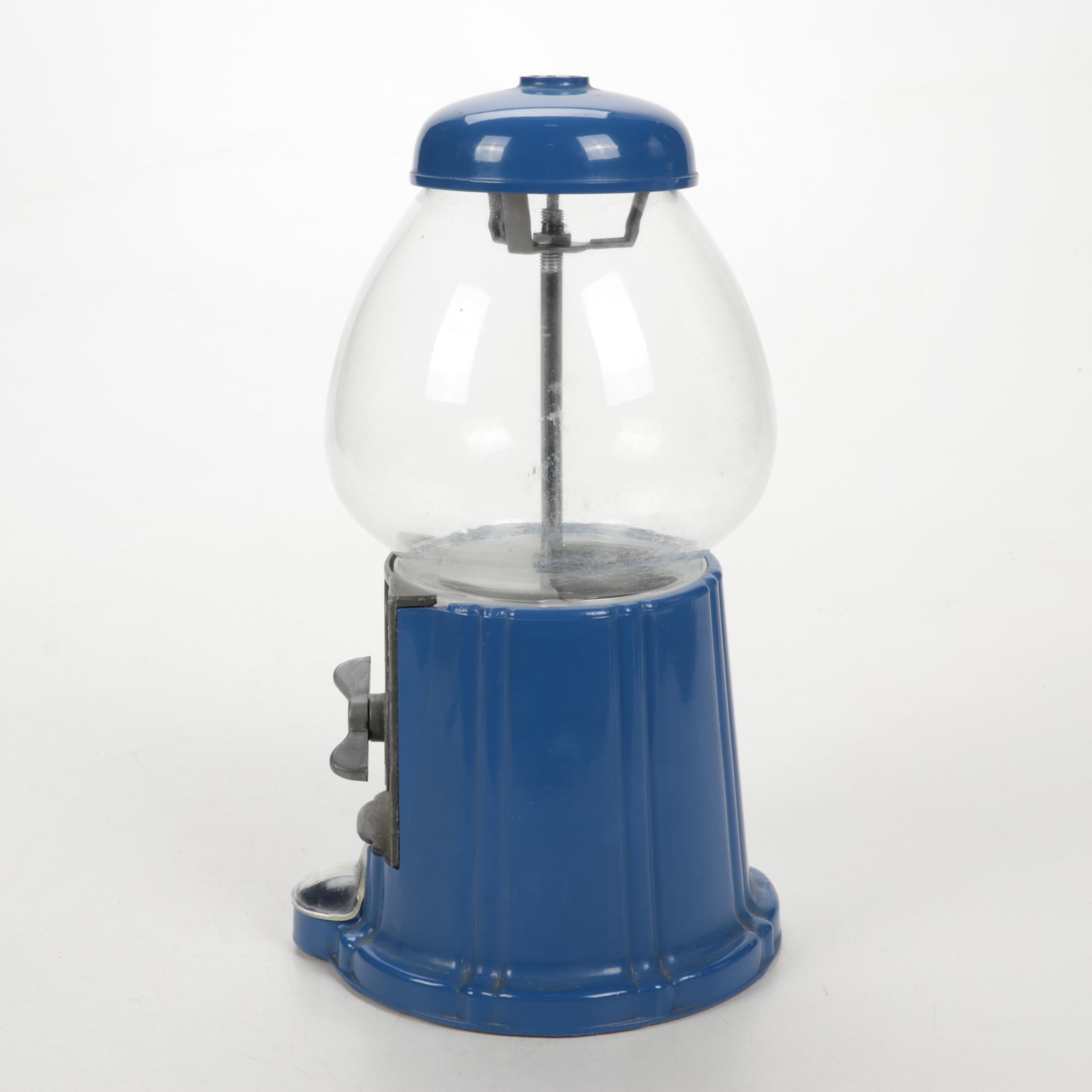 Cast Metal and Glass Table Top Gumball Machine