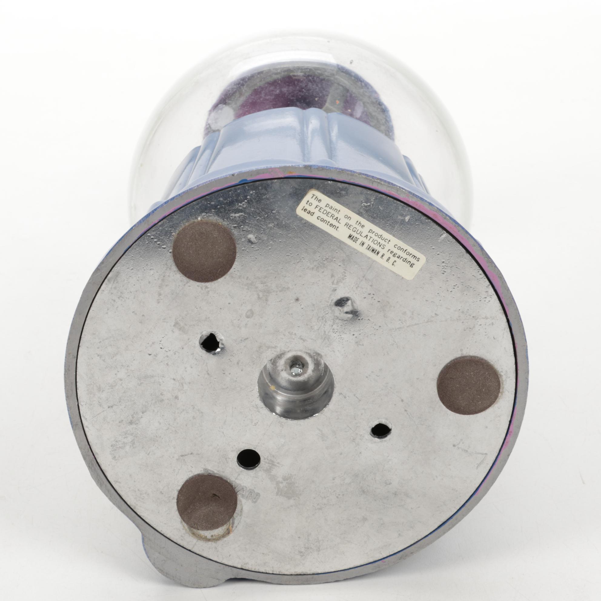 Cast Metal and Glass Table Top Gumball Machine