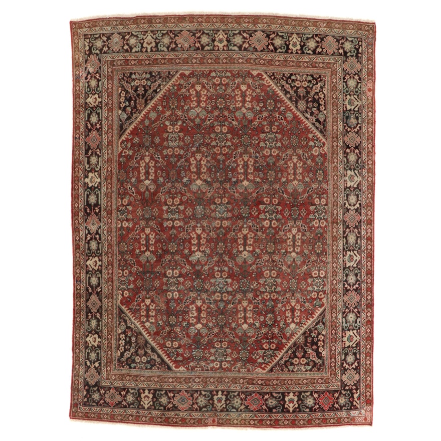 9'1 x 12'4 Hand-Knotted Persian Room Sized Rug