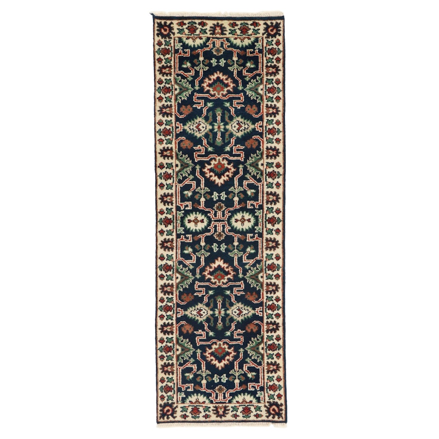 2'7 x 8'1 Hand-Knotted Indo-Persian Mahal Carpet Runner