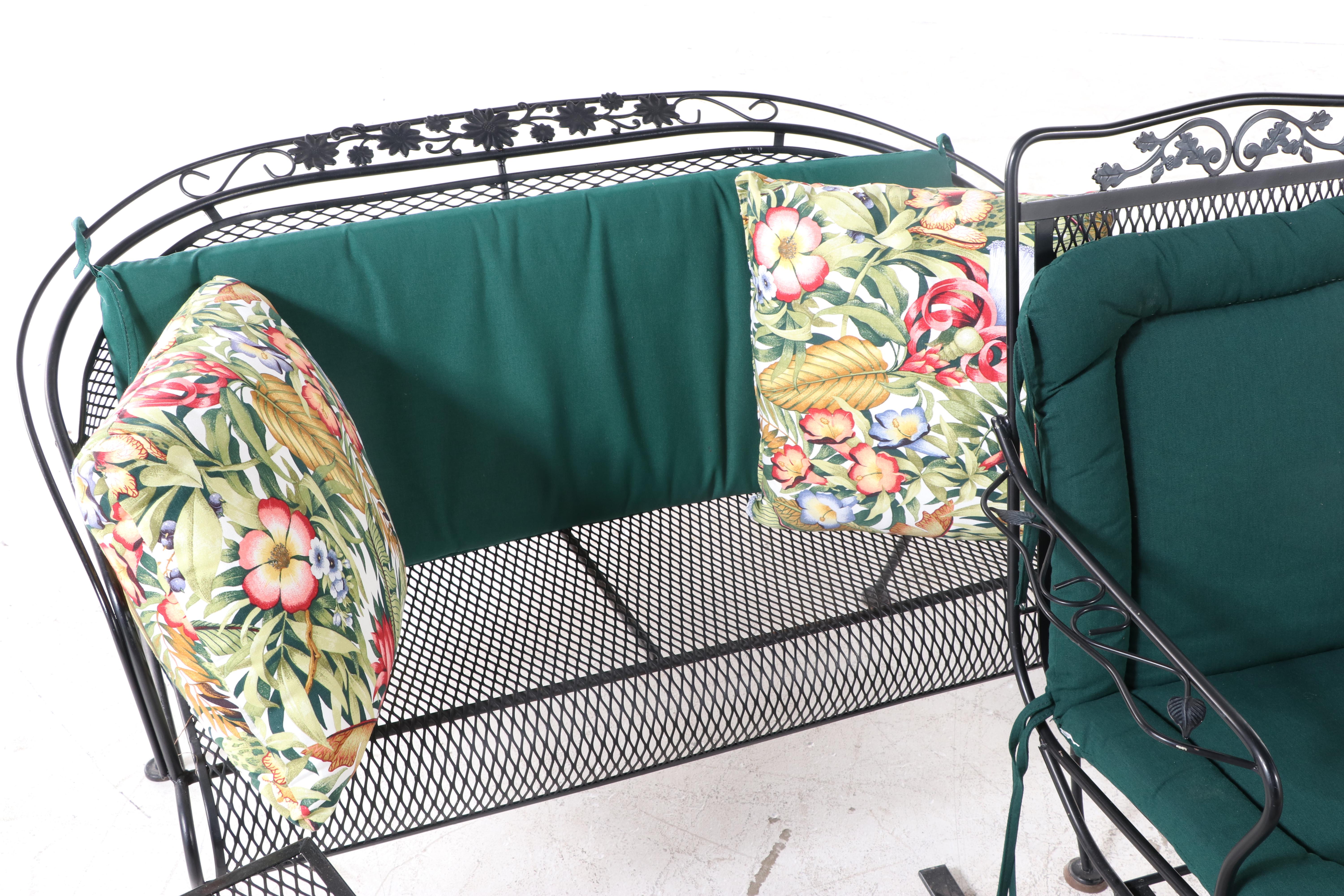 Patio Metal Mesh Chaise Lounge, Settee, Armchairs and Other Tables