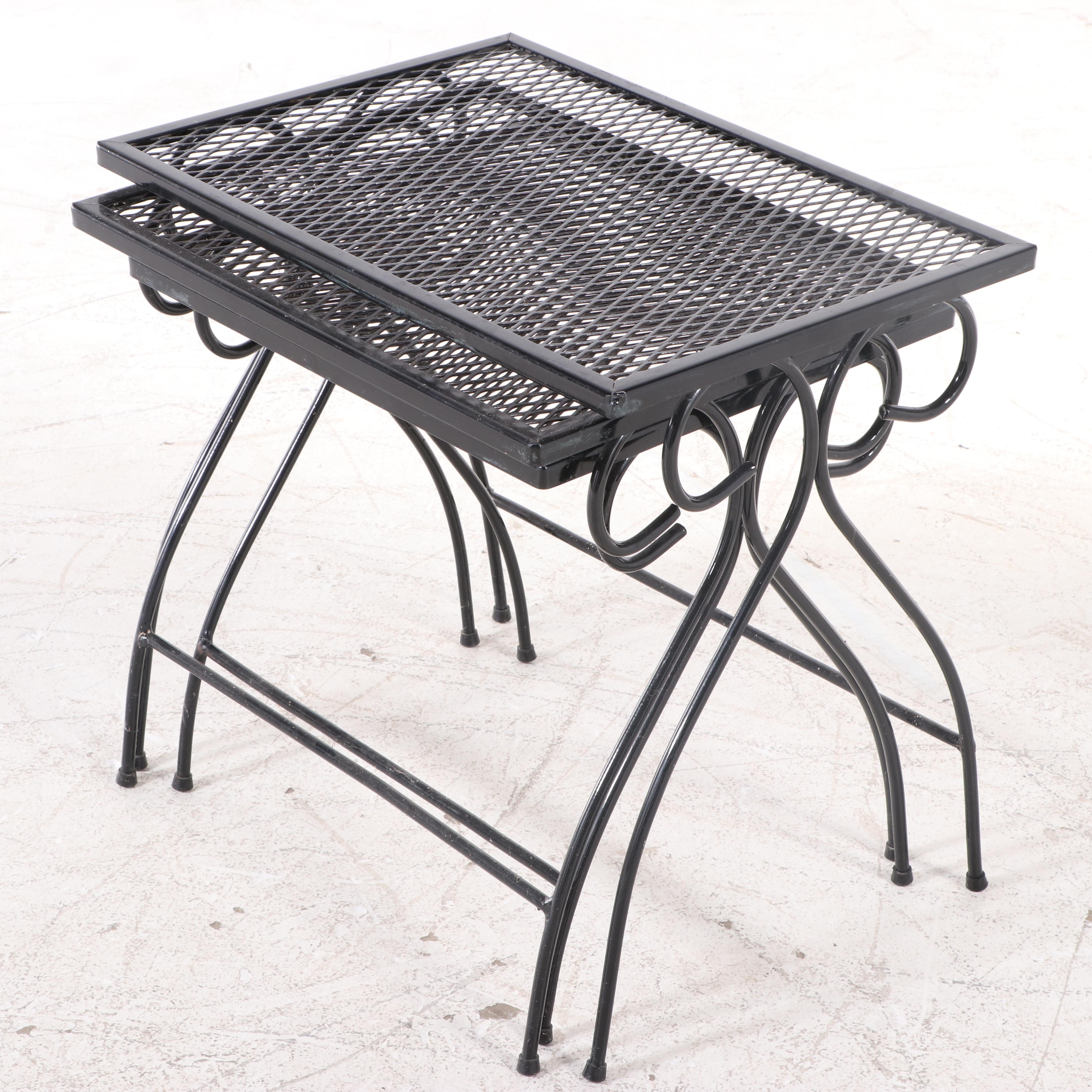 Patio Metal Mesh Chaise Lounge, Settee, Armchairs and Other Tables